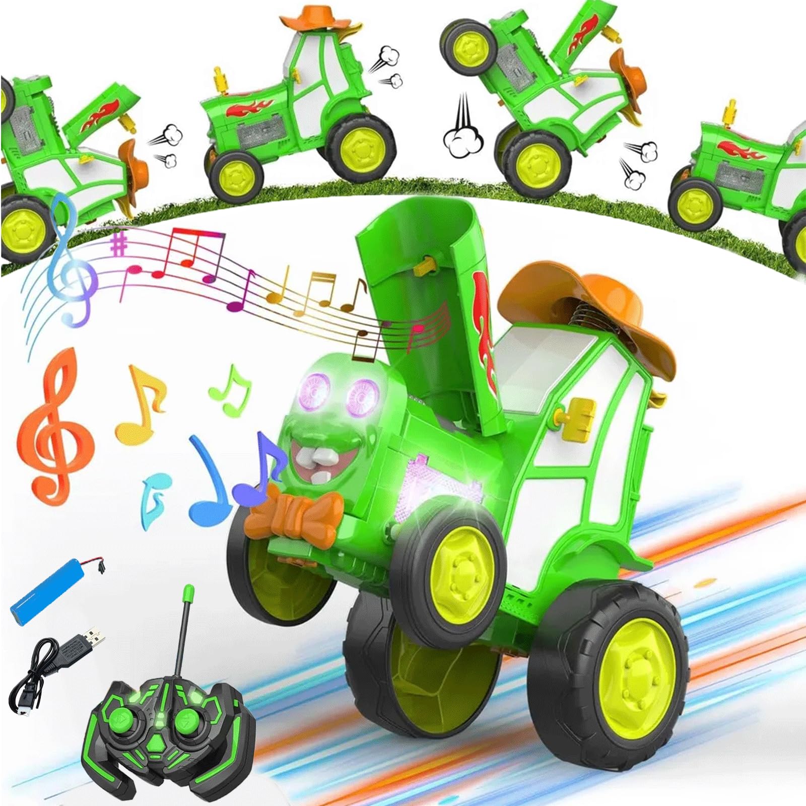 Stunt Car Jumpfury Con Luces Y Música, Recargable De 90 Cm - Venta Internacional.