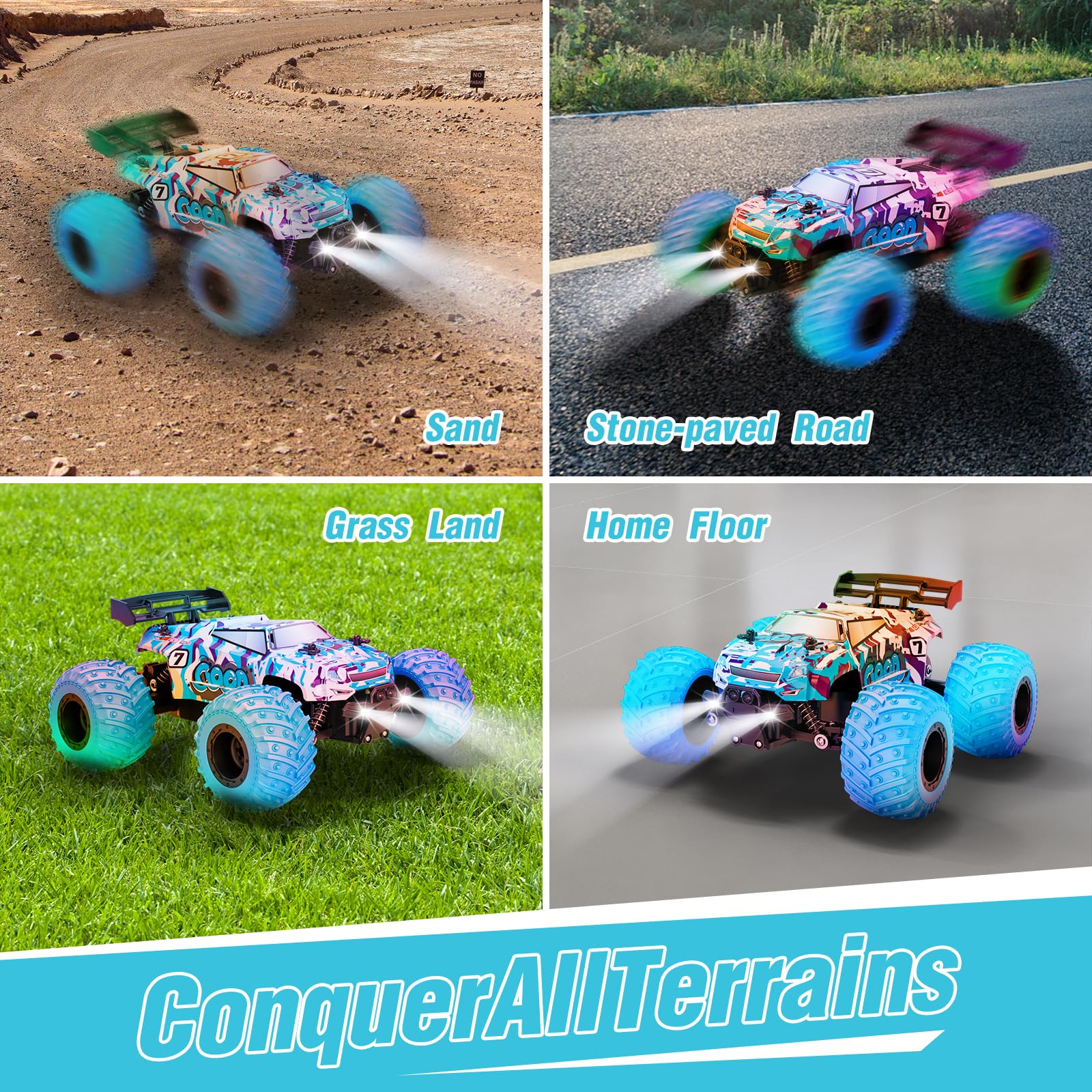 Foto 7 pulgar | Auto Monster Truck A Control Remoto Para Niños De 4 A 7 Y 8 A 12 Años - Venta Internacional.