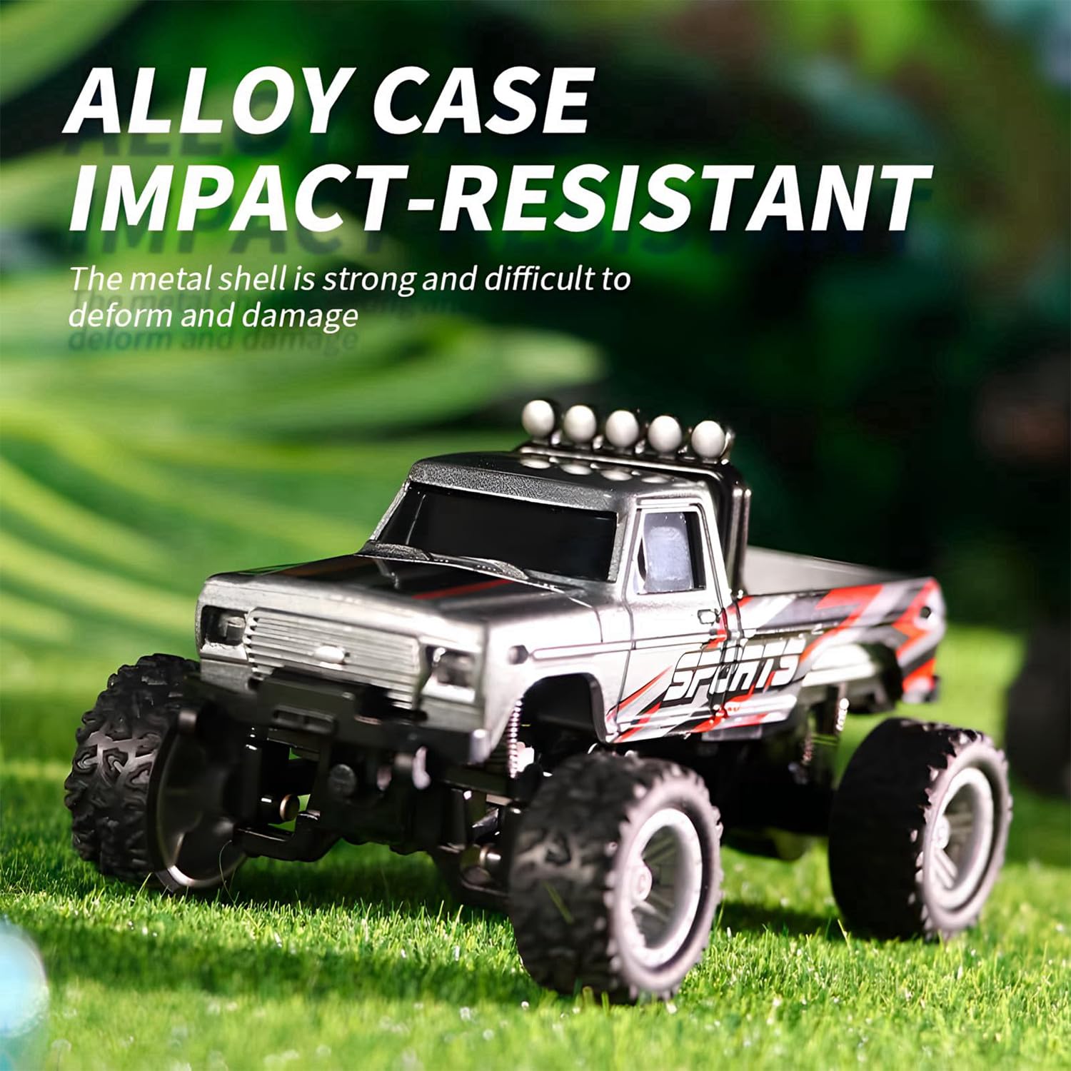 Foto 7 pulgar | Mini Monster Truck Rc A Escala 1/64 Con Control Remoto De Luces - Venta Internacional.