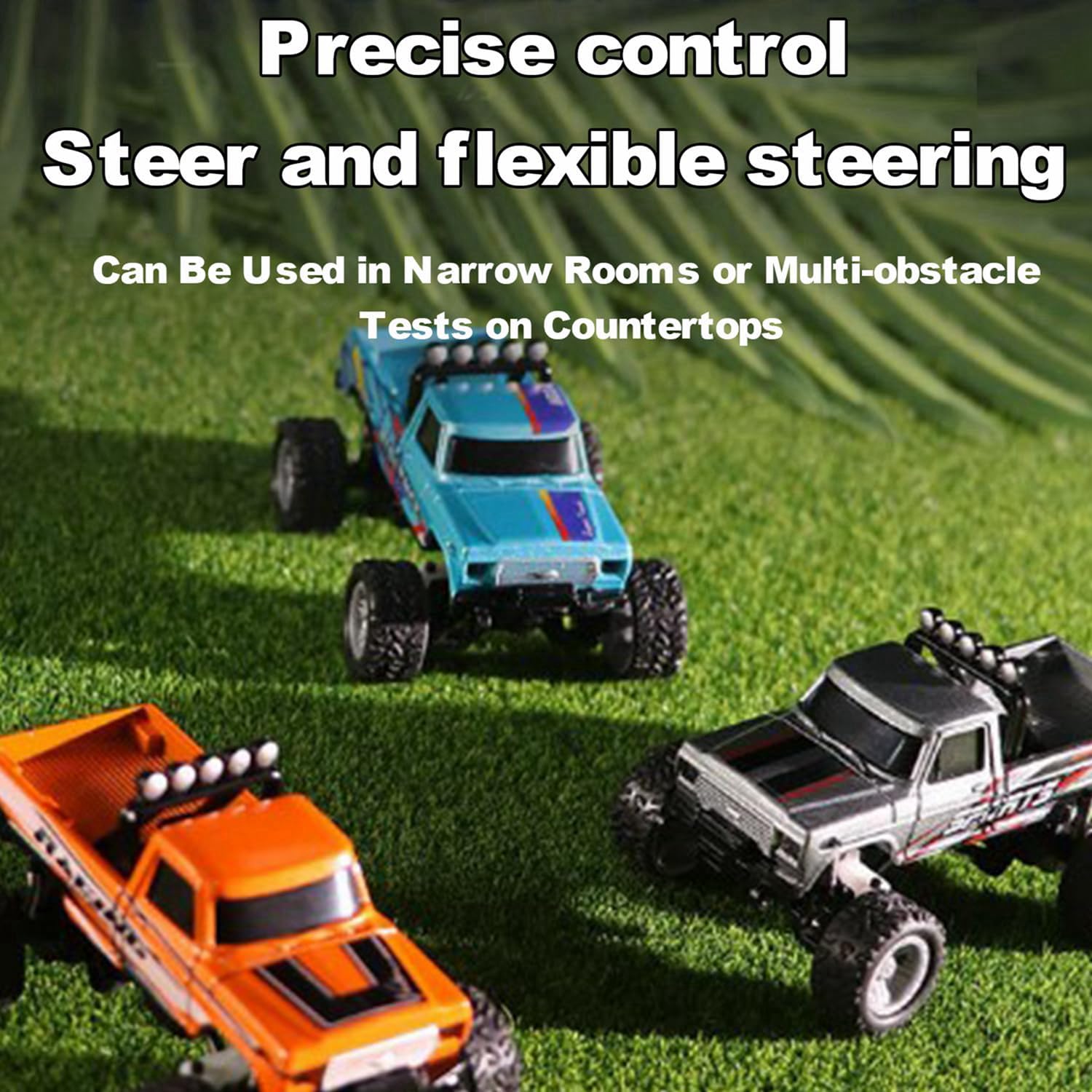 Foto 8 pulgar | Mini Monster Truck Rc A Escala 1/64 Con Control Remoto De Luces - Venta Internacional.