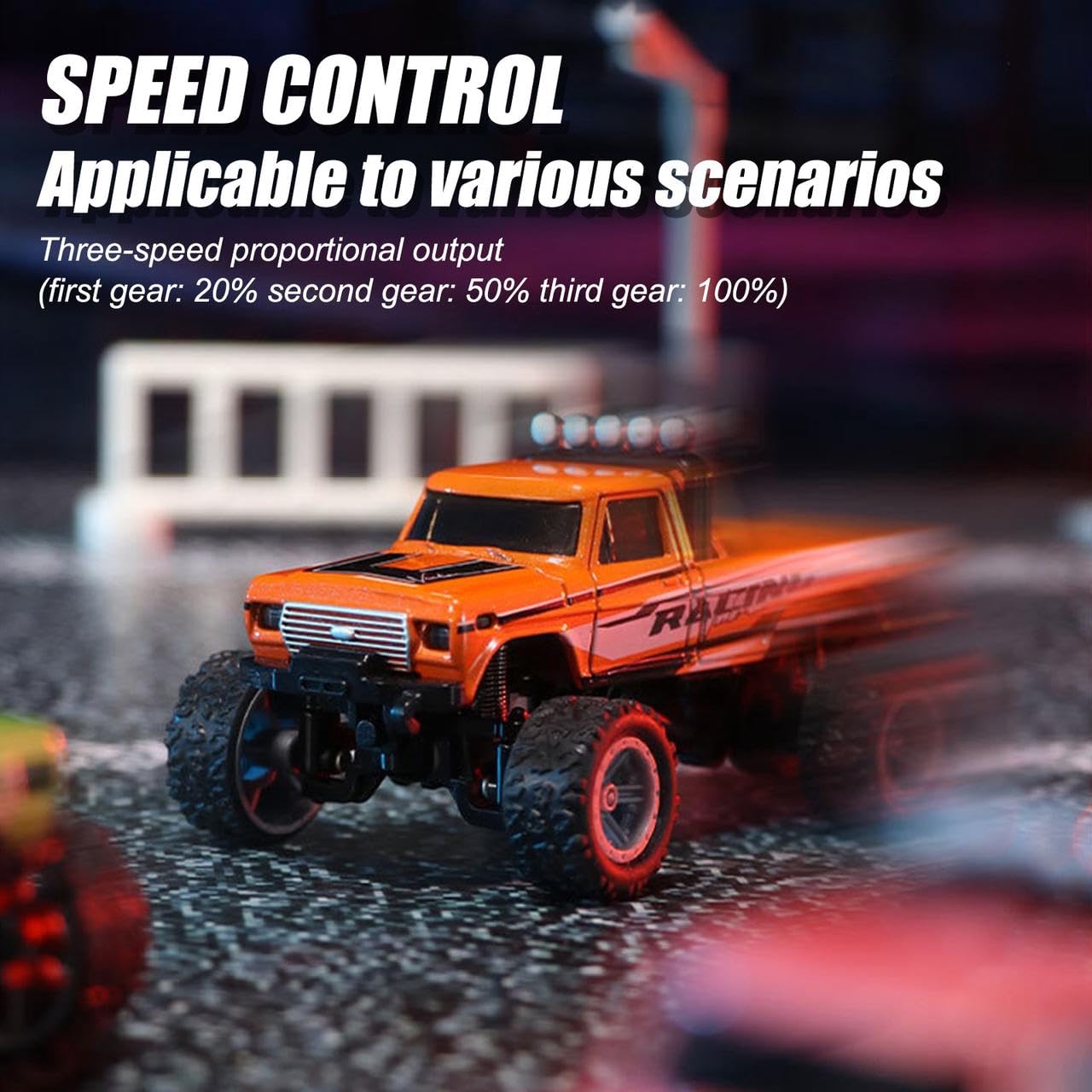 Foto 7 pulgar | Mini Cyber Truck Rc Monster Truck Con Remolque, 6 Colores 1:64 - Venta Internacional.