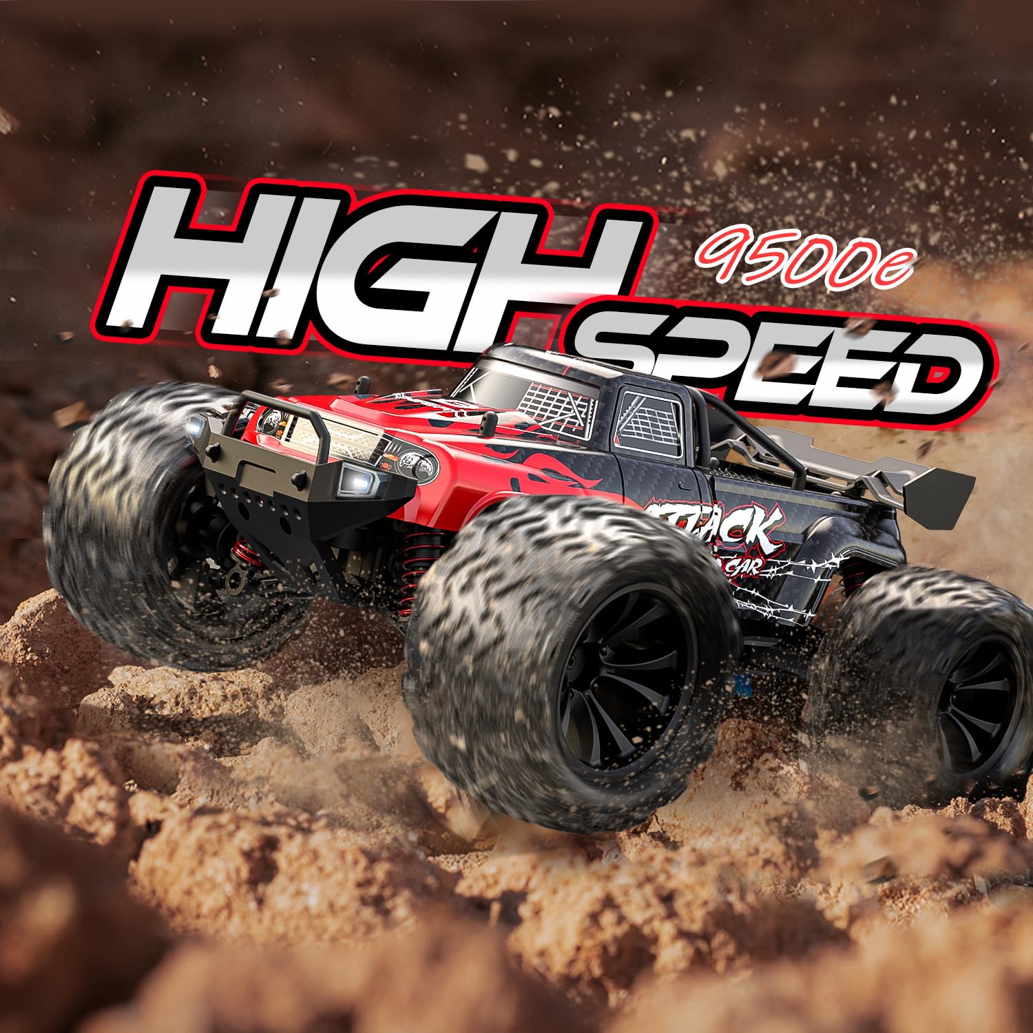 Foto 7 | Coche Rc Deerc 9500e Todo Terreno A Escala 1:16 De 40 Km/h Con 2 Baterías - Venta Internacional.
