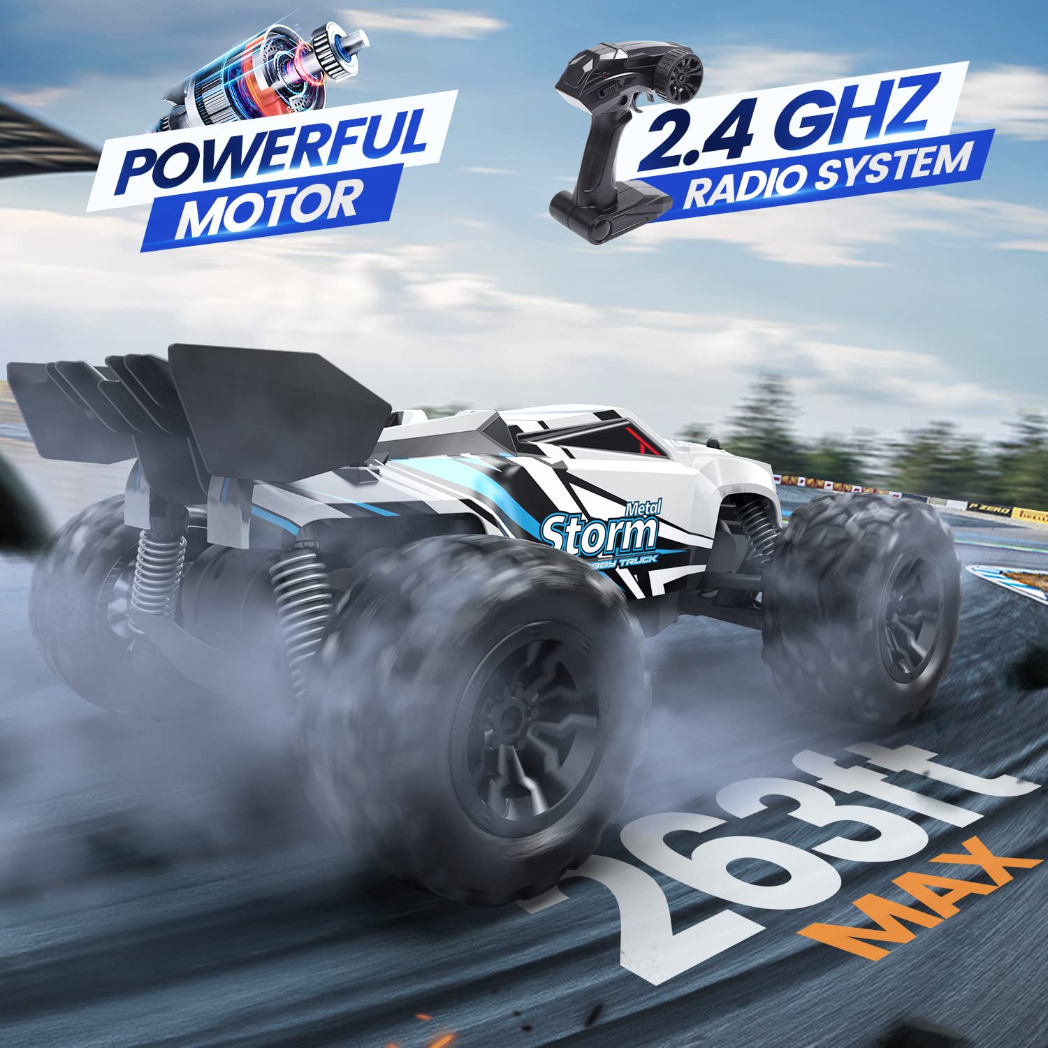 Foto 3 | Rc Car Deerc Todoterreno Monster Truck Para Niños De 8 A 12 Años - Venta Internacional.