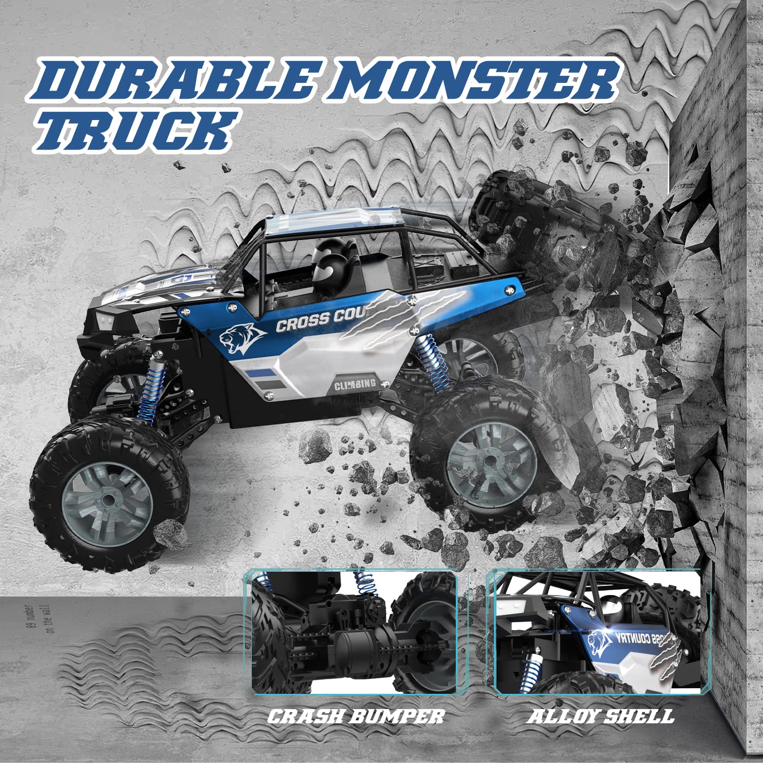Foto 6 pulgar | Monster Truck Deerc A Control Remoto A Escala 1:8 Para Adultos - Venta Internacional.