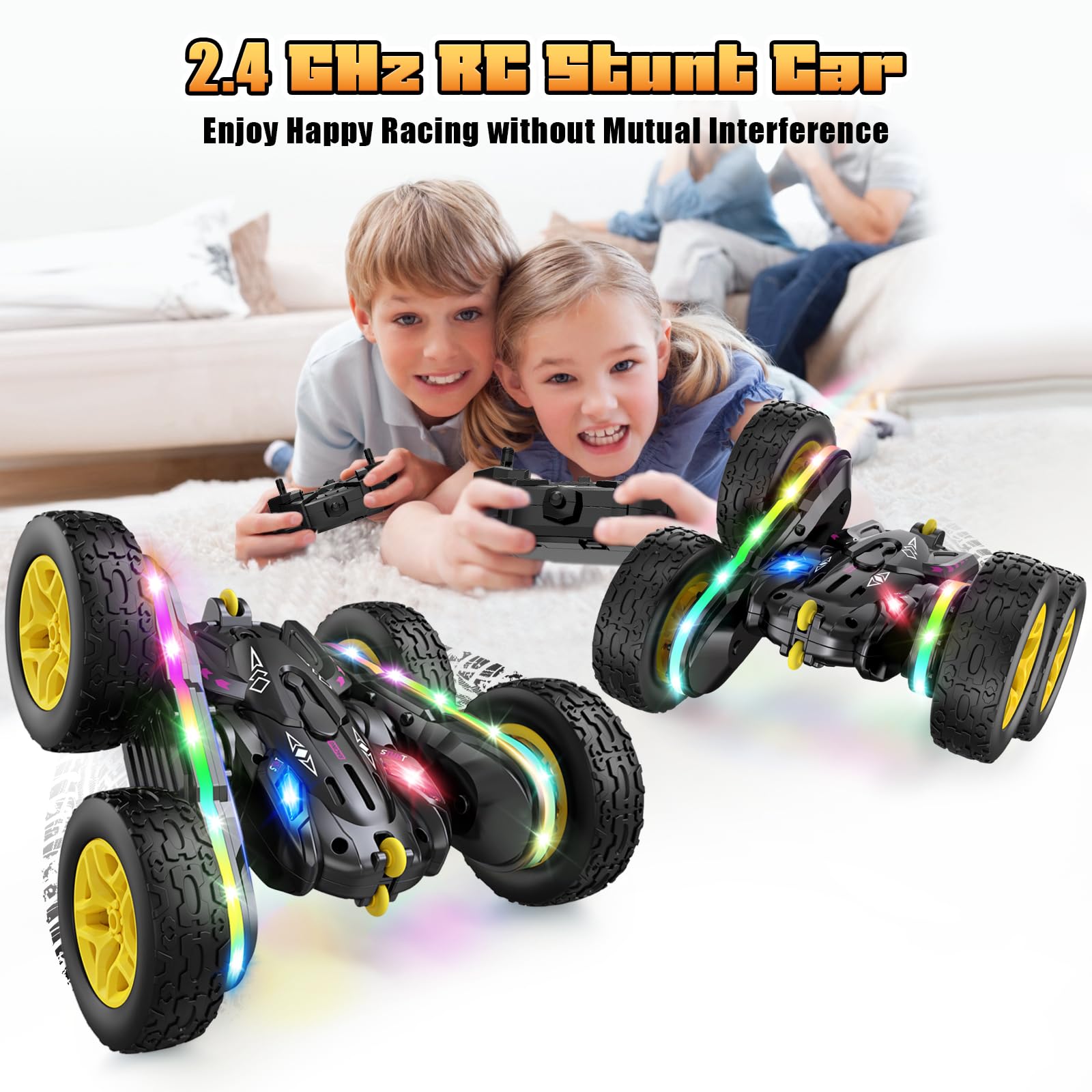 Foto 4 pulgar | Coche Con Control Remoto Jimdella Rc Cars Con Luces Para Niños De 4 A 6 Años - Venta Internacional.