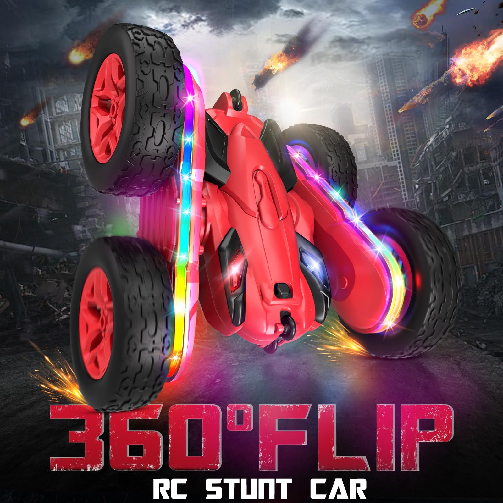 Foto 3 pulgar | Coche De Control Remoto Jimdella Rc Cars 360 Flips Stunt 2.4 Ghz - Venta Internacional.