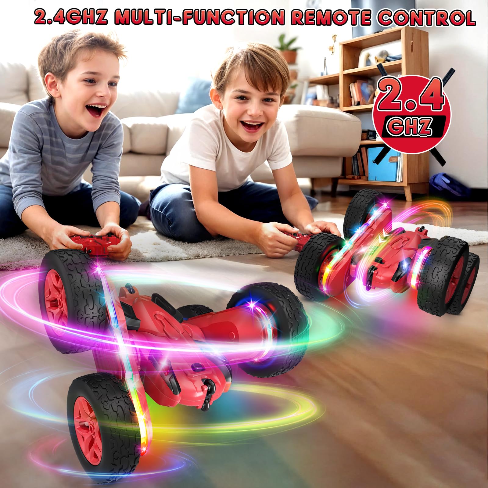 Foto 4 pulgar | Coche De Control Remoto Jimdella Rc Cars 360 Flips Stunt 2.4 Ghz - Venta Internacional.
