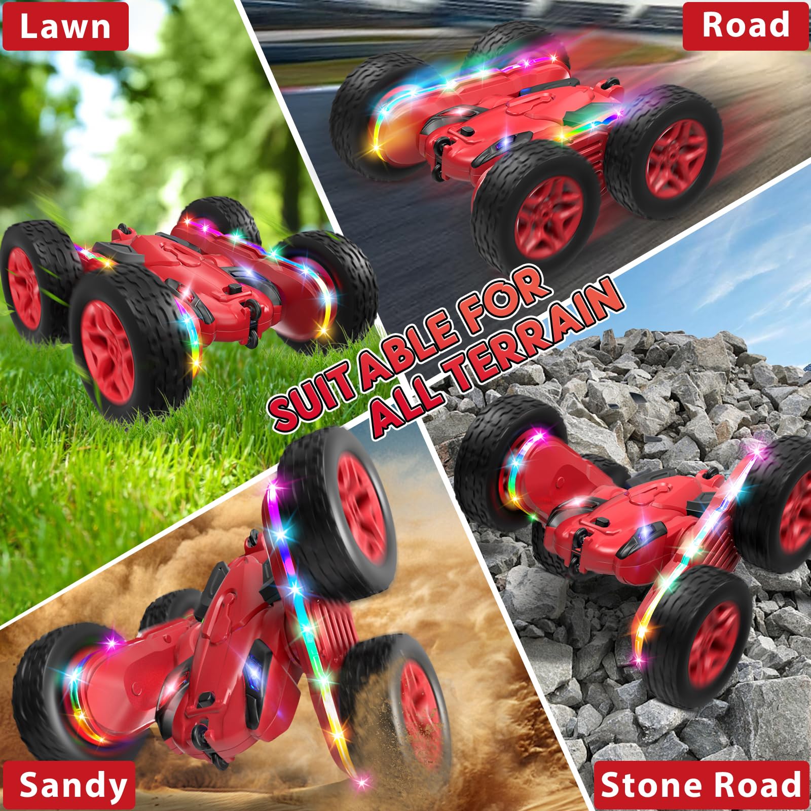 Foto 7 pulgar | Coche De Control Remoto Jimdella Rc Cars 360 Flips Stunt 2.4 Ghz - Venta Internacional.