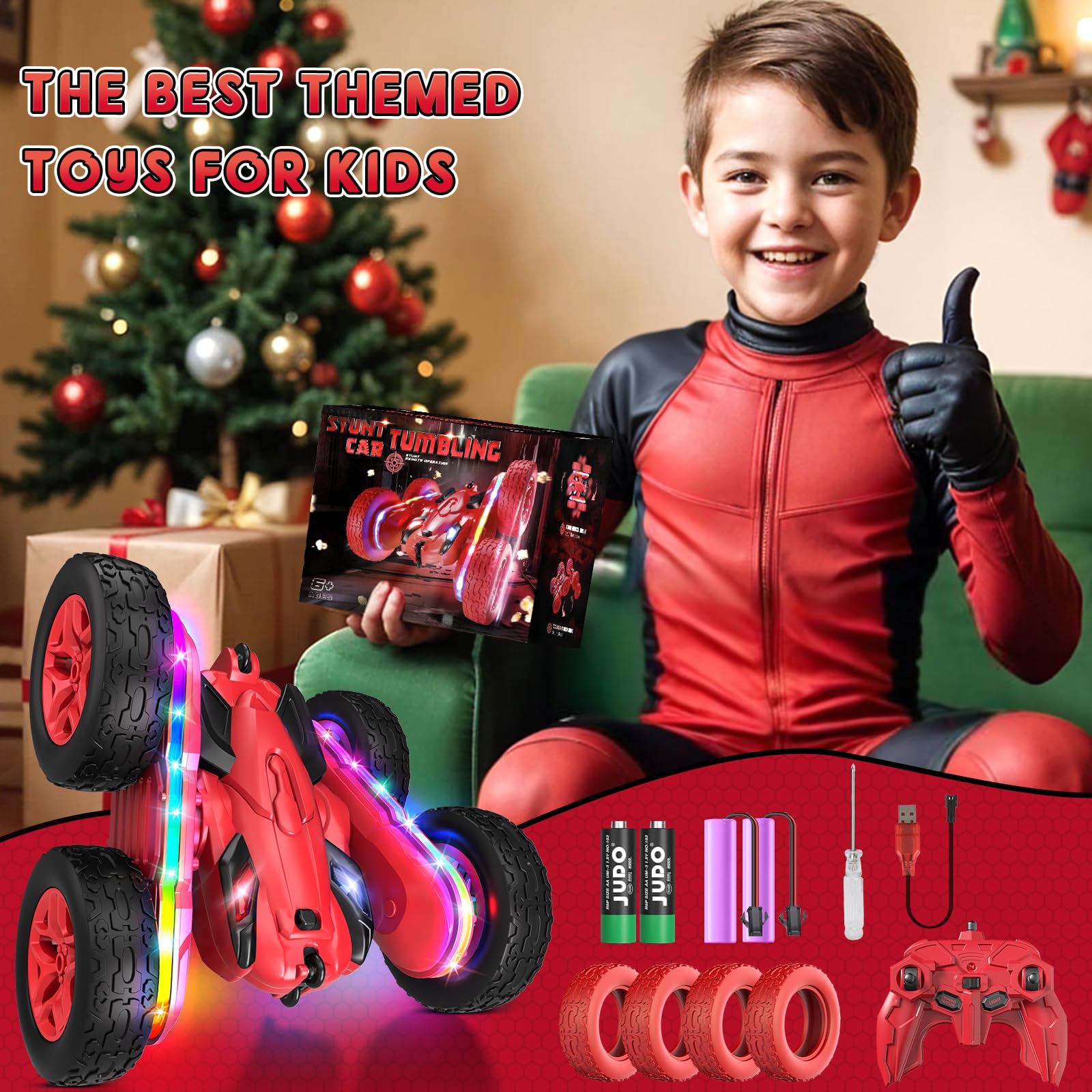 Foto 8 pulgar | Coche De Control Remoto Jimdella Rc Cars 360 Flips Stunt 2.4 Ghz - Venta Internacional.