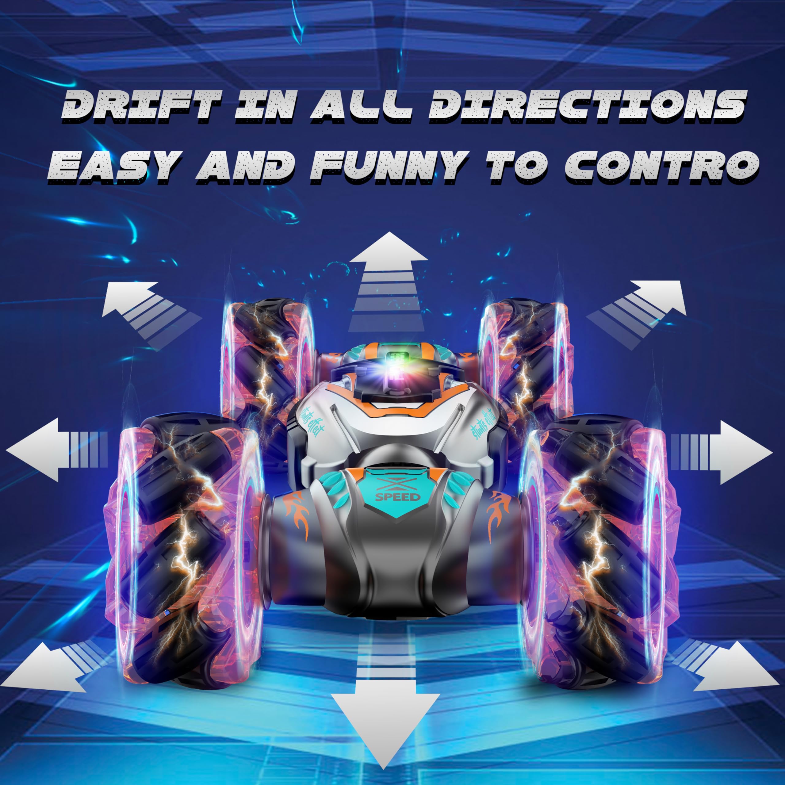Foto 3 pulgar | Coche De Control Remoto Rcabcar Sensor Stunt 4wd Kids - Venta Internacional.