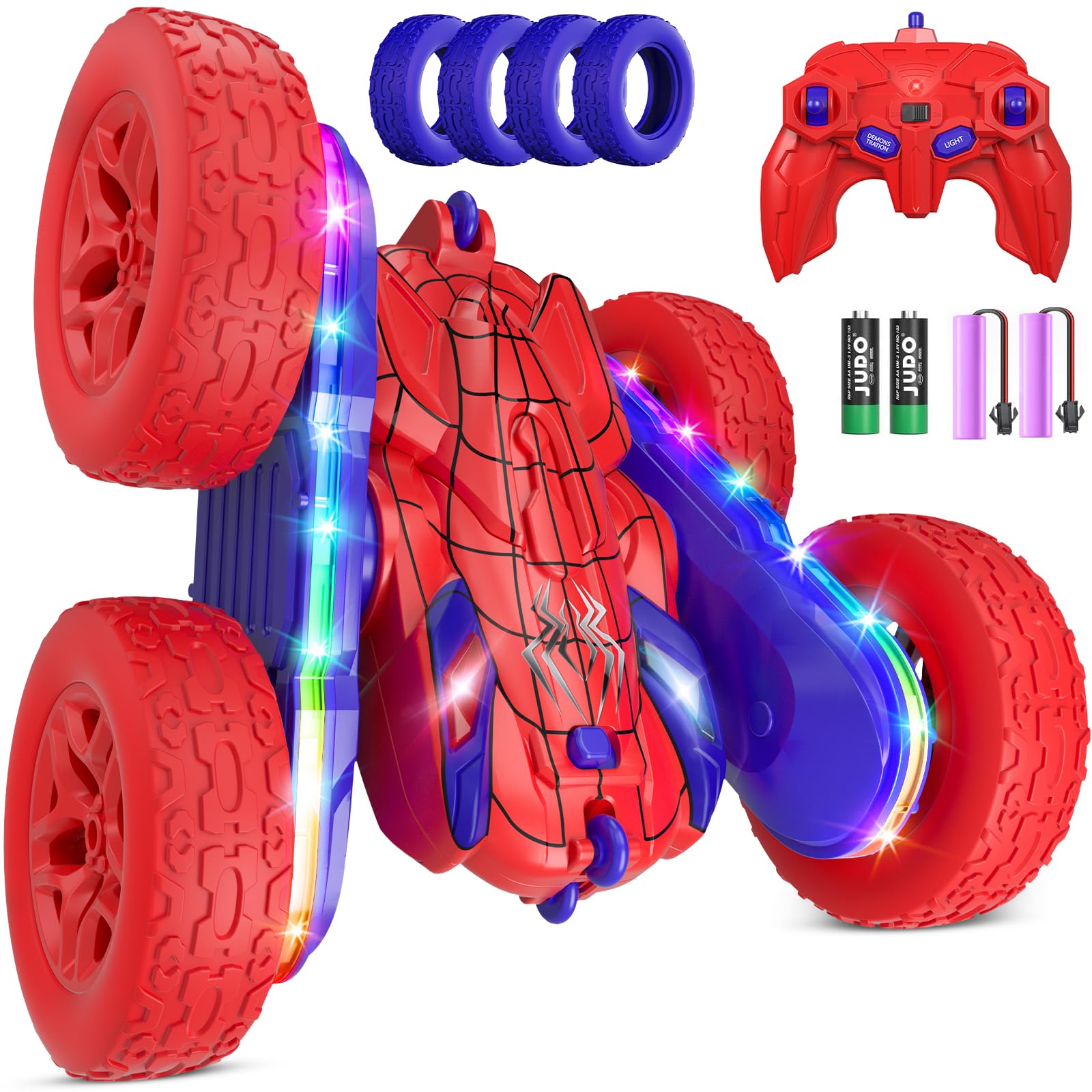 Coche A Control Remoto Jimdella Spider Rc Stunt 360° Flips Kids 5-7 - Venta Internacional.