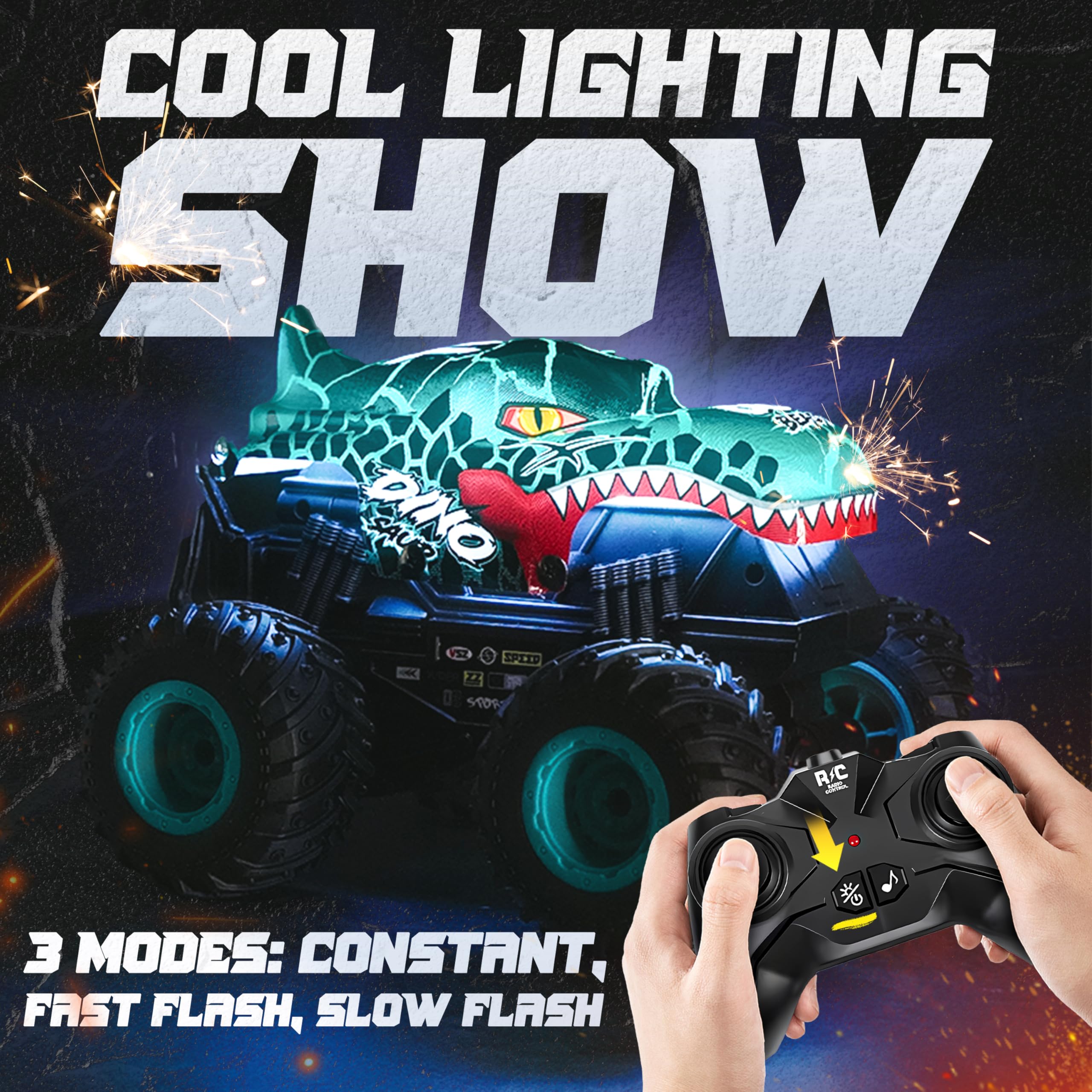 Foto 4 | Monster Truck Bezgar Con Control Remoto Con Luz Y Música 1:20 - Venta Internacional.