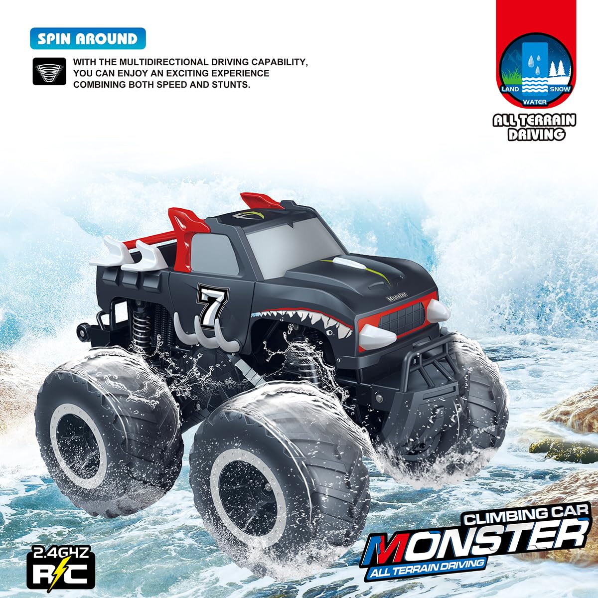 Foto 5 pulgar | Rc Car Threeking Pick-up Todoterreno A Escala 1:16 A Escala 1:16 - Venta Internacional.