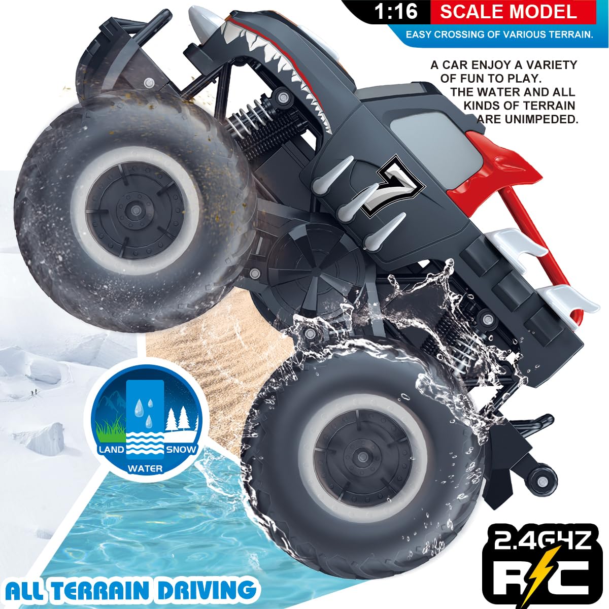 Foto 6 pulgar | Rc Car Threeking Pick-up Todoterreno A Escala 1:16 A Escala 1:16 - Venta Internacional.