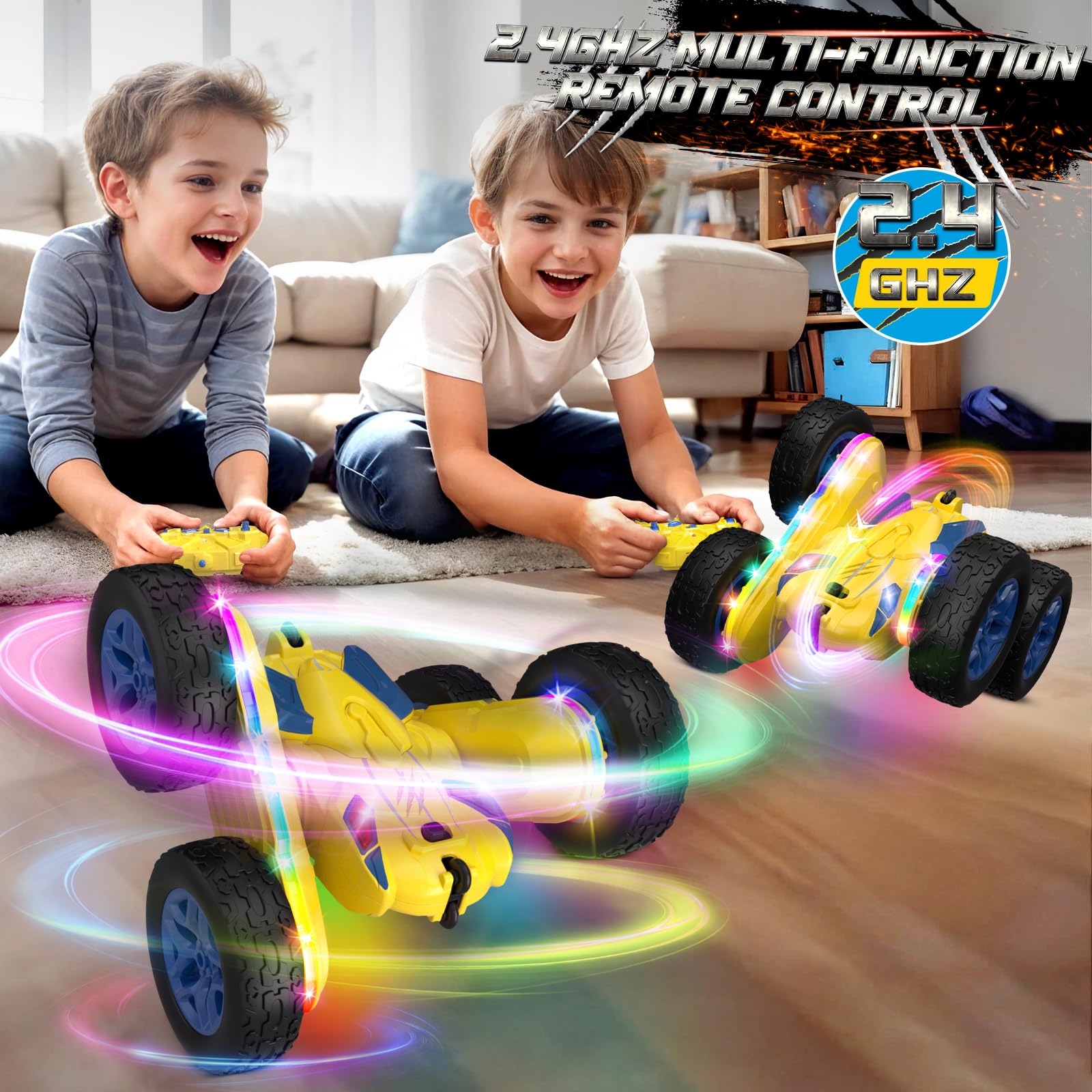 Foto 4 pulgar | Coche De Control Remoto Jimdella Rc Cars 360 Flips Stunt 2.4 Ghz - Venta Internacional.