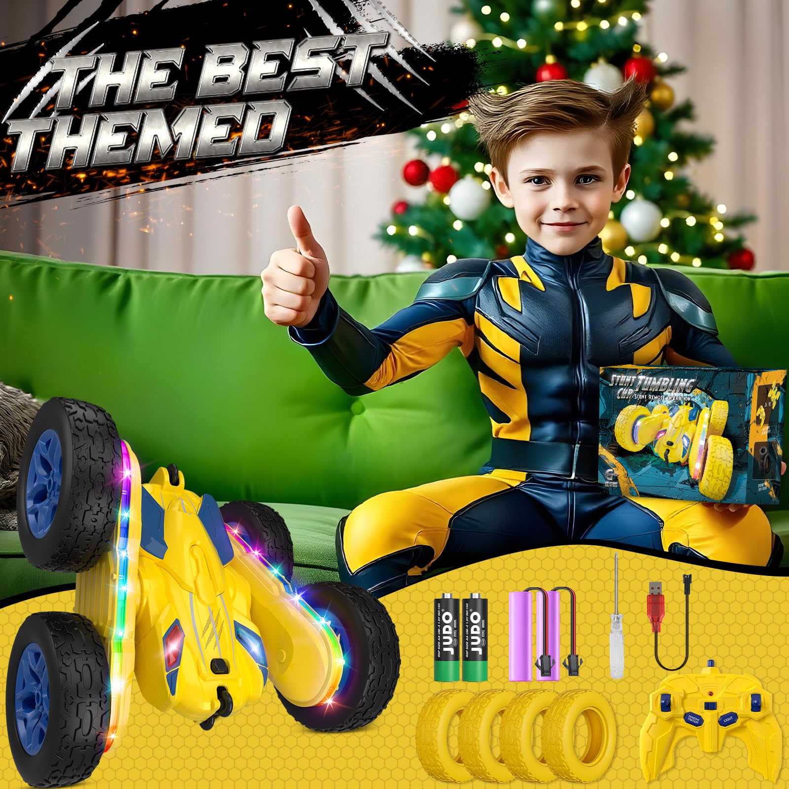 Foto 8 pulgar | Coche De Control Remoto Jimdella Rc Cars 360 Flips Stunt 2.4 Ghz - Venta Internacional.
