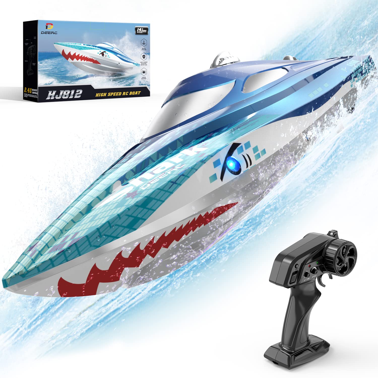 Foto 2 pulgar | Barco De Carreras Rc Deerc Totalmente Proporcional Con Led De Más De 20 Mph - Venta Internacional.