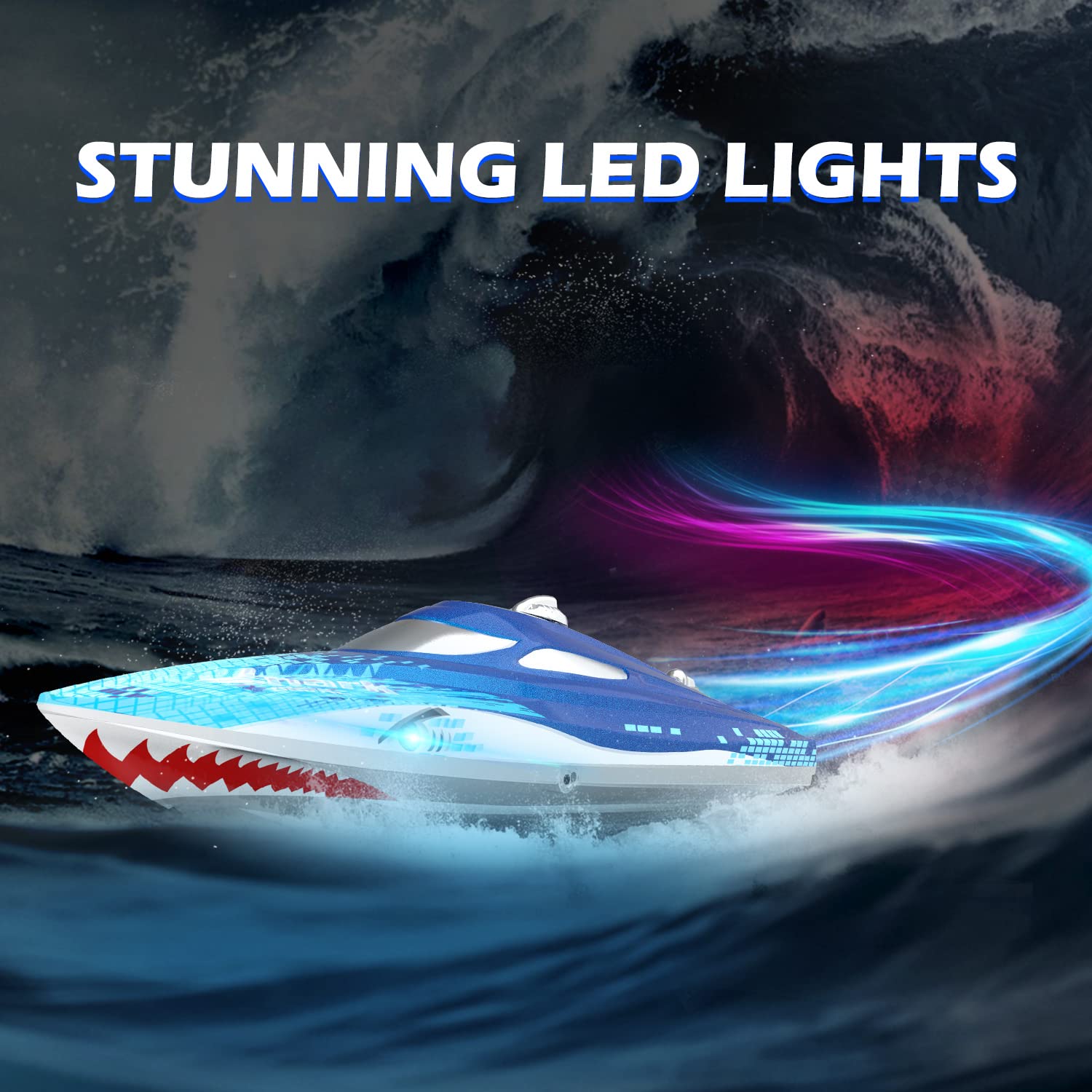 Foto 6 pulgar | Barco De Carreras Rc Deerc Totalmente Proporcional Con Led De Más De 20 Mph - Venta Internacional.