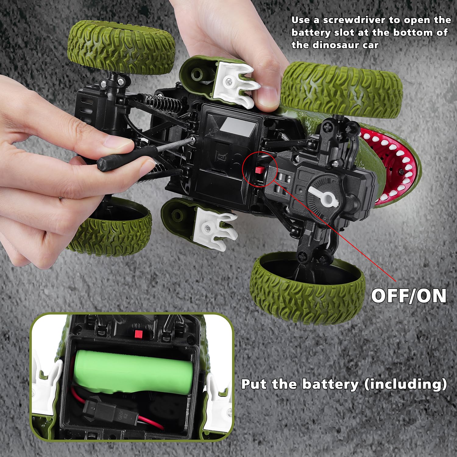 Foto 6 pulgar | Coche De Dinosaurio Con Control Remoto Yezi Para Niños De 3 A 12 Años - Venta Internacional.