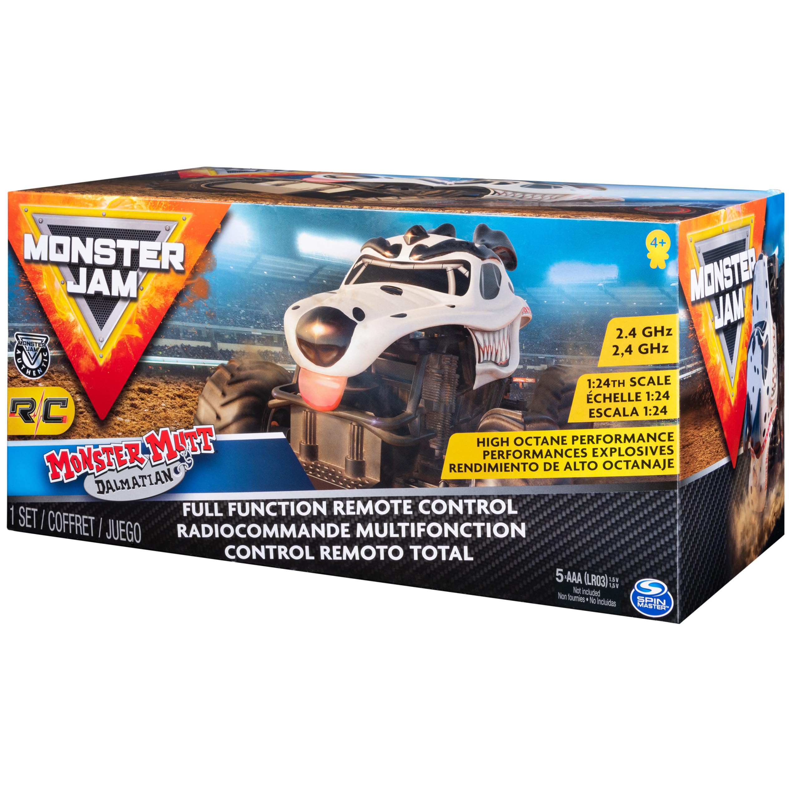Foto 7 pulgar | Mando A Distancia Monster Truck Monster Jam Monster Mutt Dalmatian 1:24 - Venta Internacional.