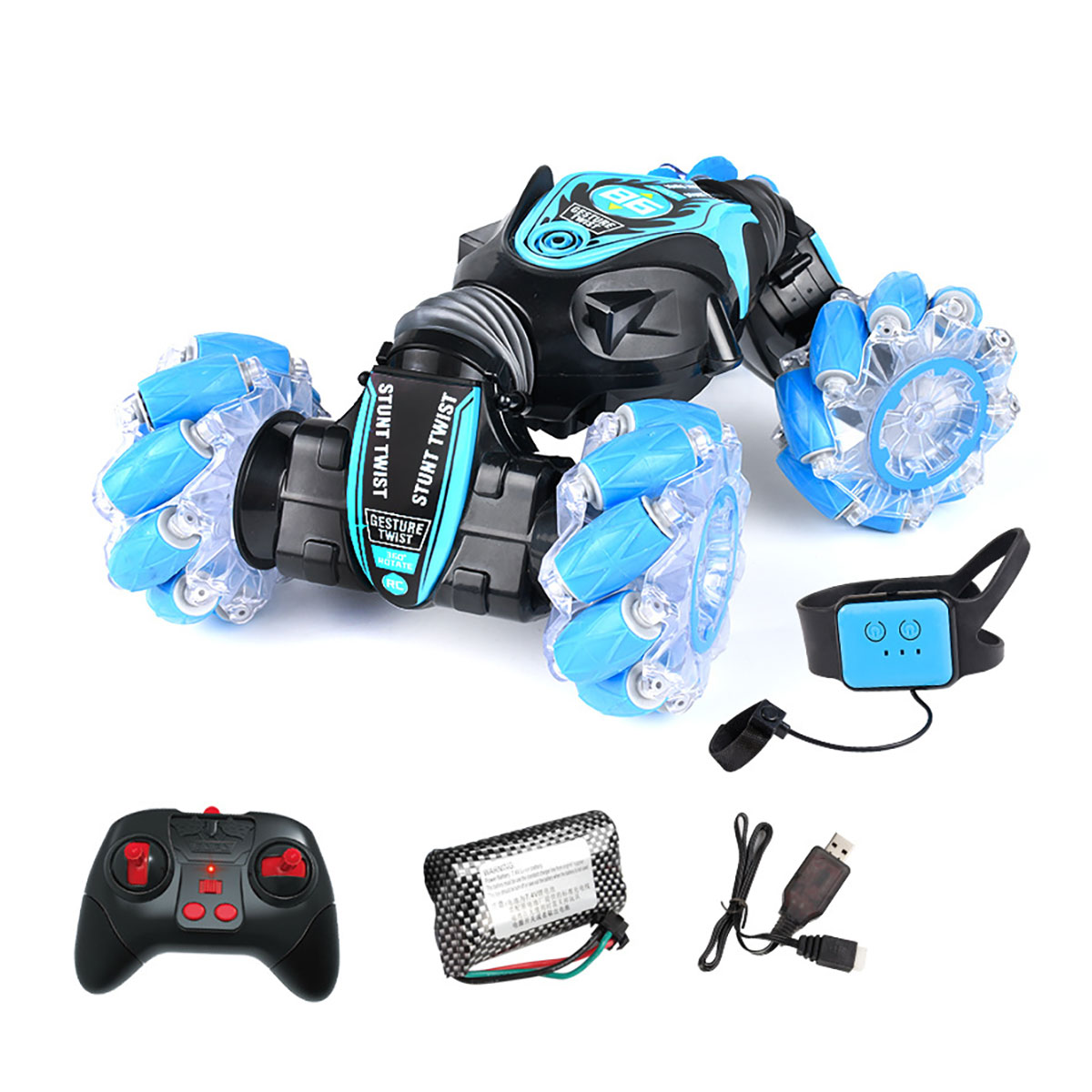 Carro con Control Remoto Recargable Azul