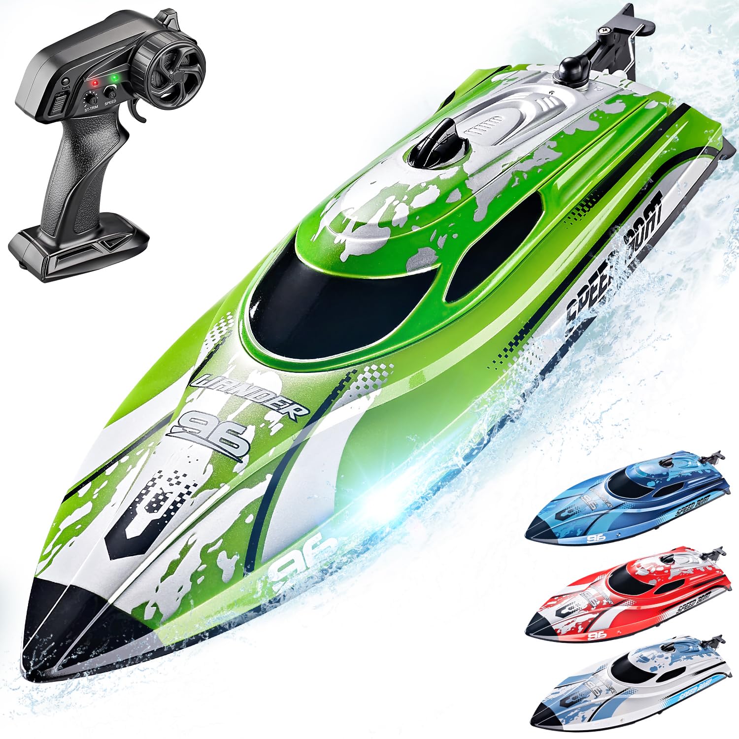 Foto 2 pulgar | Rc Boat Bezgar Tx126 Verde De 30 Cm Con Batería De 700 Mah Para Niños Y Adultos - Venta Internacional.
