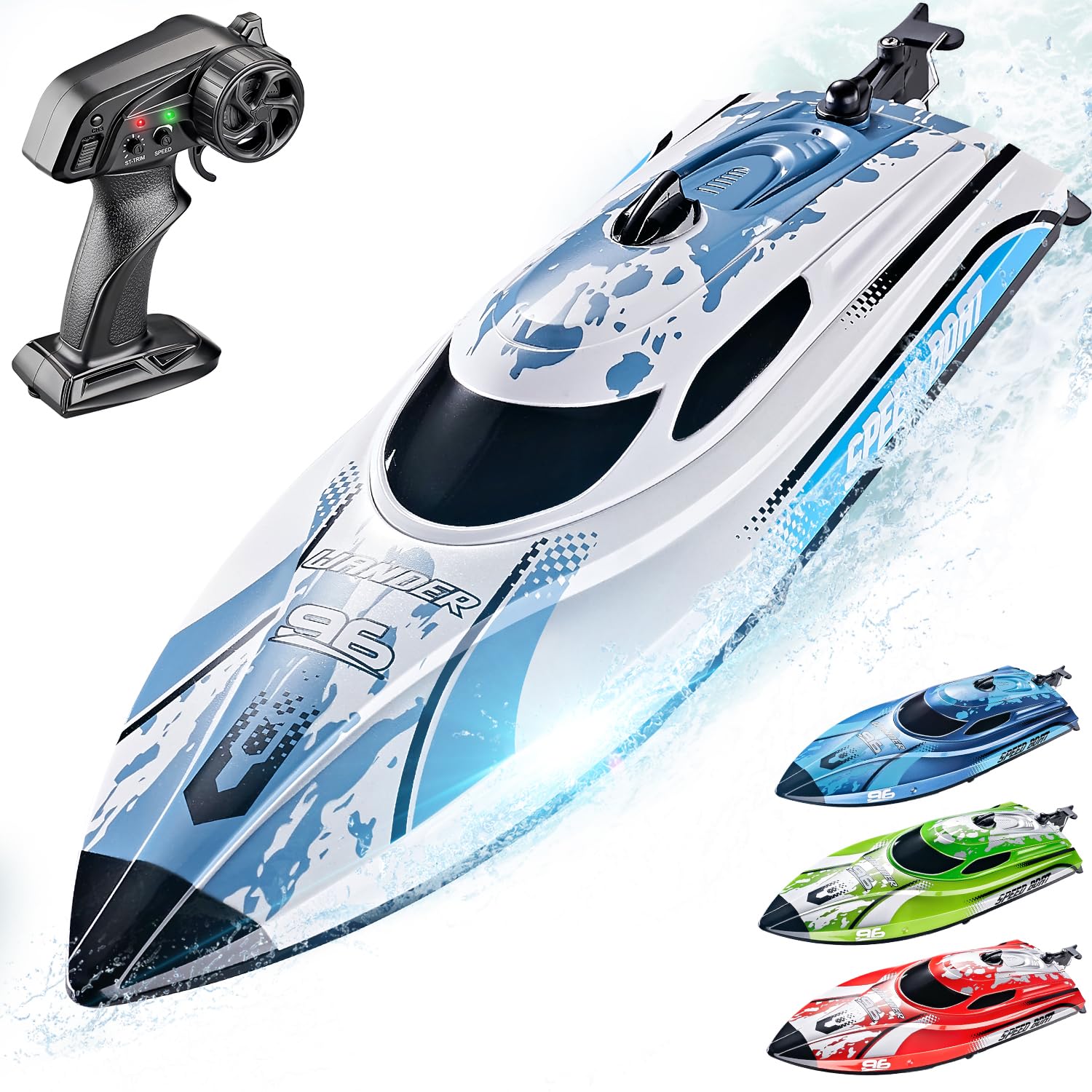 Foto 2 pulgar | Rc Boat Bezgar Tx126 Blanco De 30 Cm Con Batería De 700 Mah Para Niños Y Adultos - Venta Internacional.