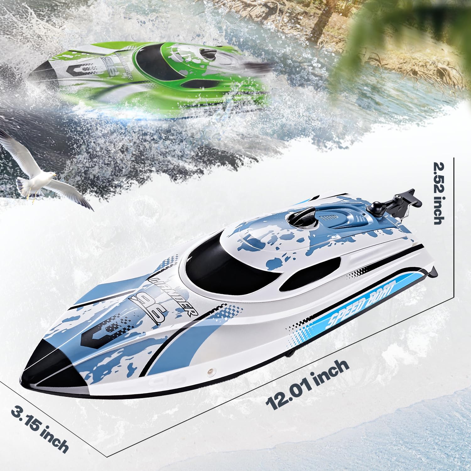 Foto 6 pulgar | Rc Boat Bezgar Tx126 Blanco De 30 Cm Con Batería De 700 Mah Para Niños Y Adultos - Venta Internacional.