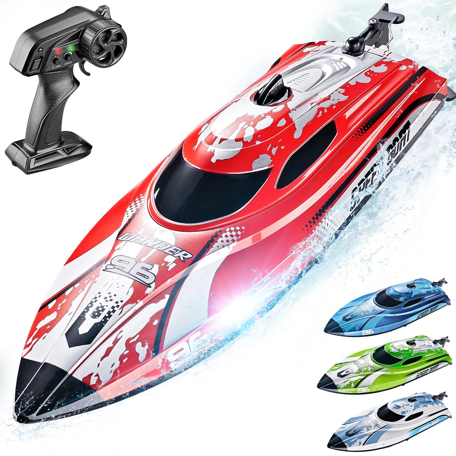 Foto 2 pulgar | Rc Boat Bezgar Tx126 Rojo Para Niños Y Adultos Con Batería De 700 Mah - Venta Internacional.