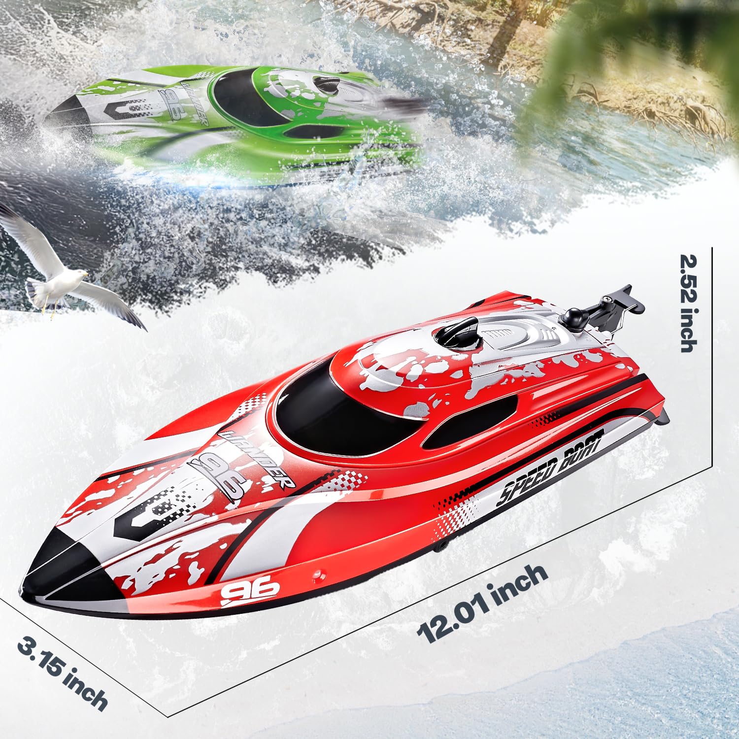 Foto 6 pulgar | Rc Boat Bezgar Tx126 Rojo Para Niños Y Adultos Con Batería De 700 Mah - Venta Internacional.