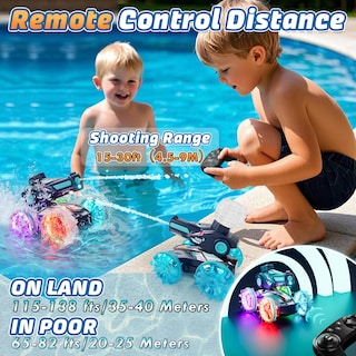Foto 3 | Coche Rc Lehoo Castle Amphibious 4wd Con Pistola De Agua Para Niños De 8 A 12 Años - Venta Internacional.