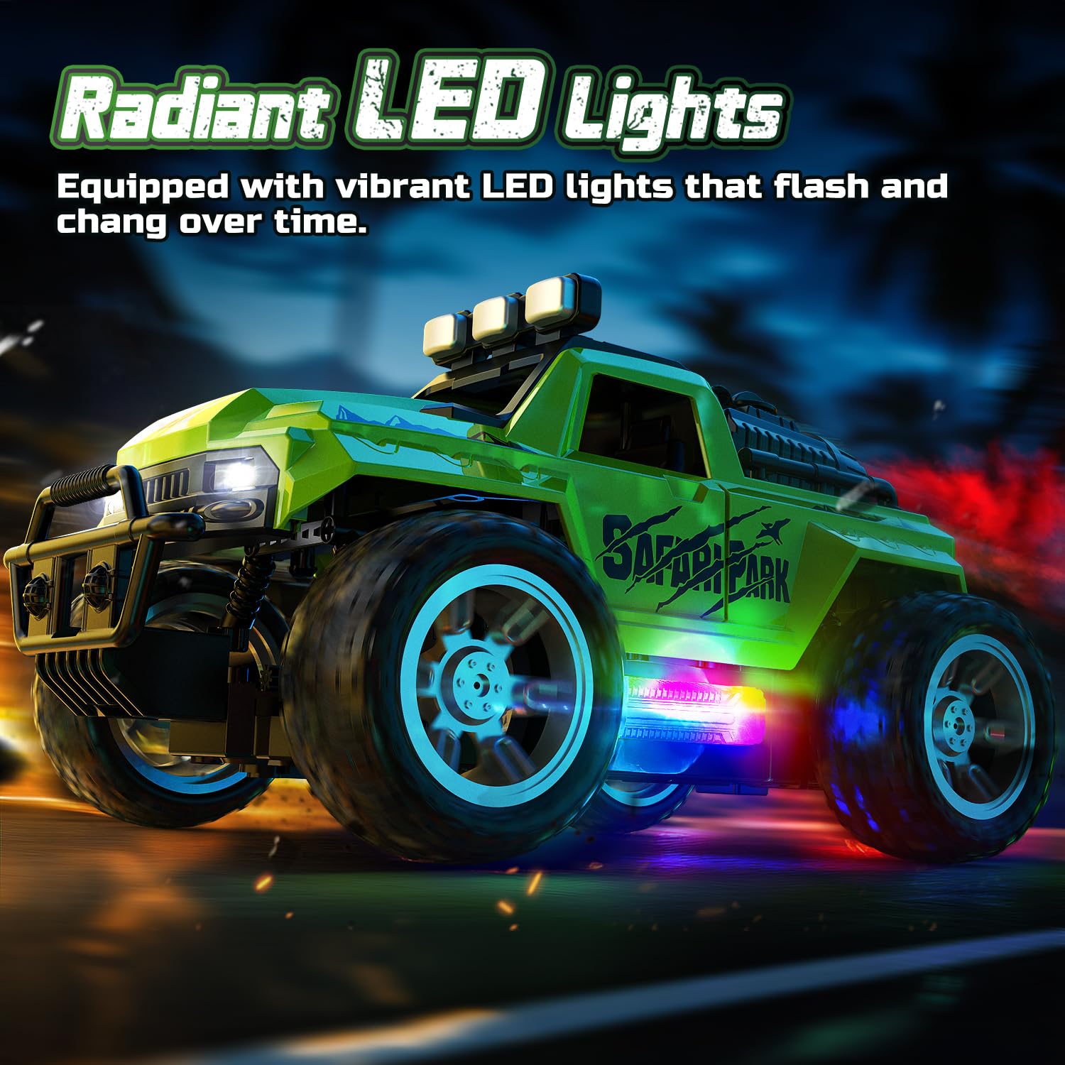 Foto 2 | Coche Rc Deerc A Escala 1:18 Con Niebla Antiniebla Y Luces Led, 2 Baterías - Venta Internacional.