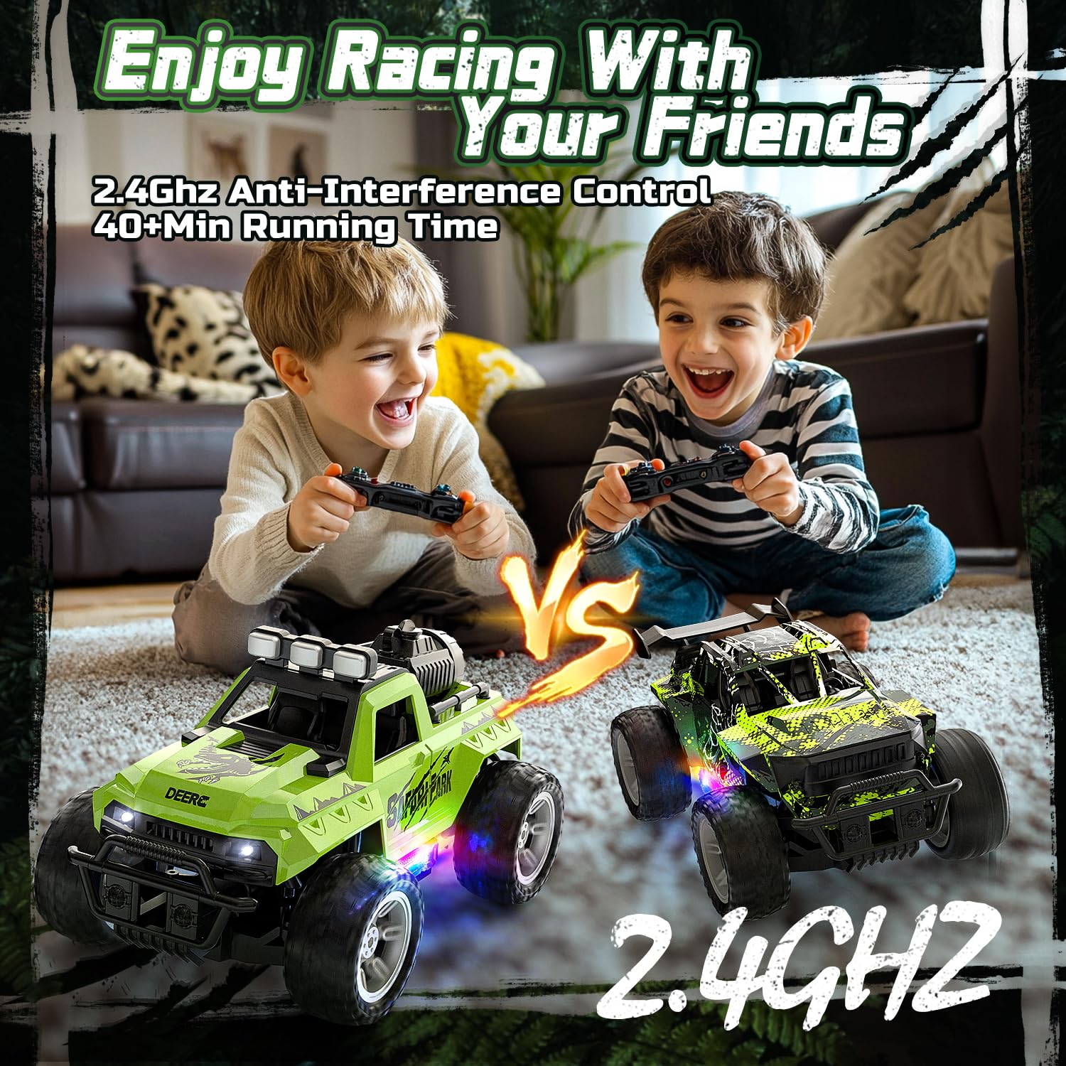 Foto 6 pulgar | Coche Rc Deerc A Escala 1:18 Con Niebla Antiniebla Y Luces Led, 2 Baterías - Venta Internacional.