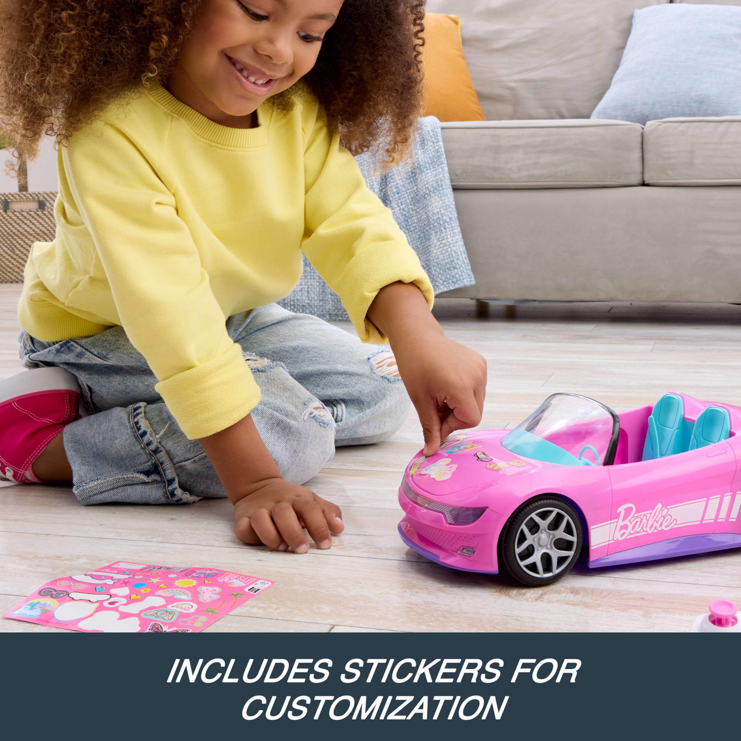 Foto 4 pulgar | Coche De Juguete Barbie Hot Wheels Rc Convertible Con Mando A Distancia - Venta Internacional.