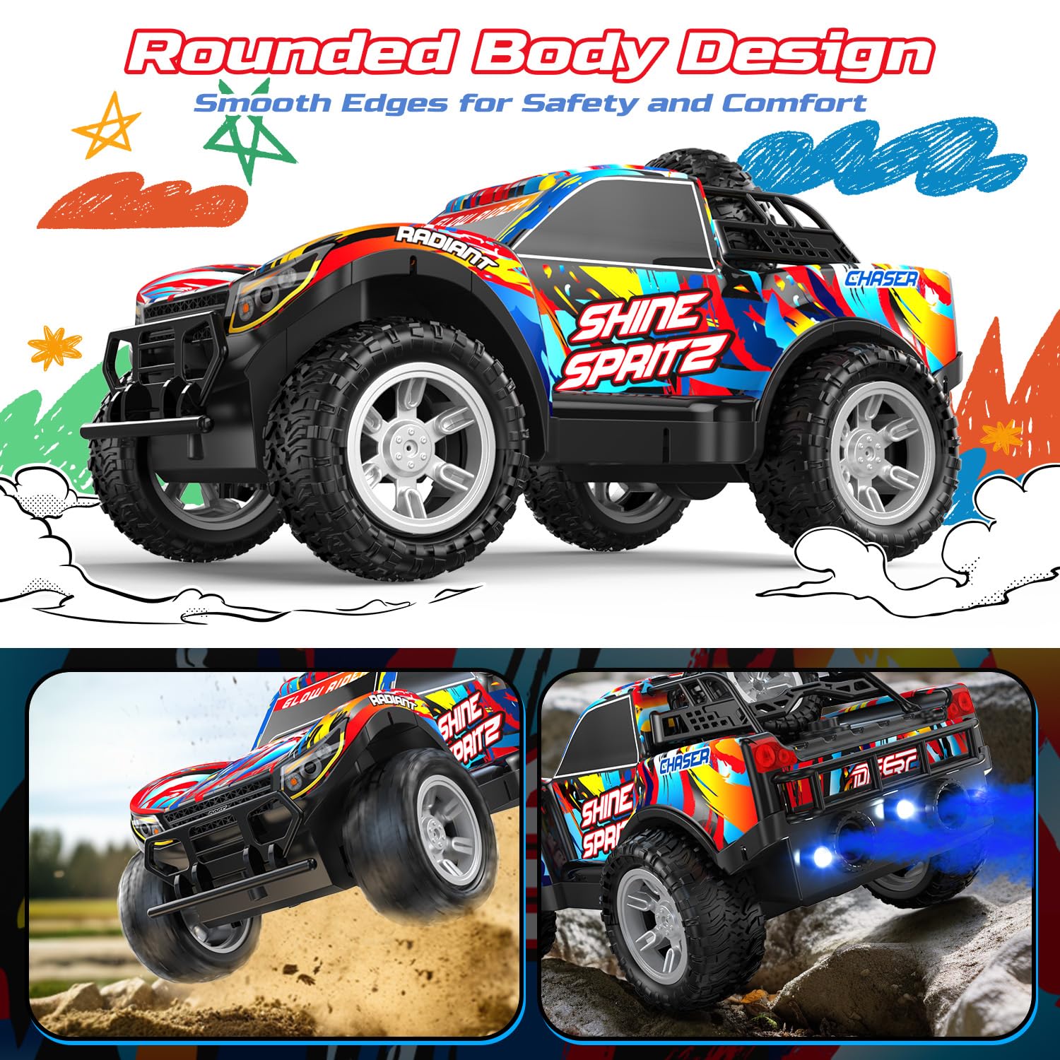 Foto 3 pulgar | Pulverizador Rc Truck Deerc Con Música Y Luces Led, 2,4 Ghz, 40 Minutos - Venta Internacional.