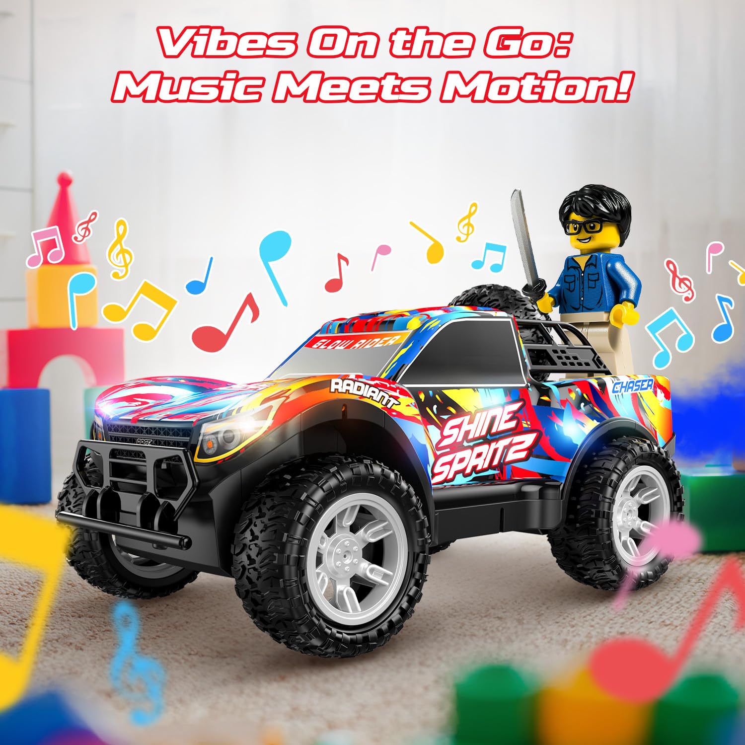 Foto 4 pulgar | Pulverizador Rc Truck Deerc Con Música Y Luces Led, 2,4 Ghz, 40 Minutos - Venta Internacional.