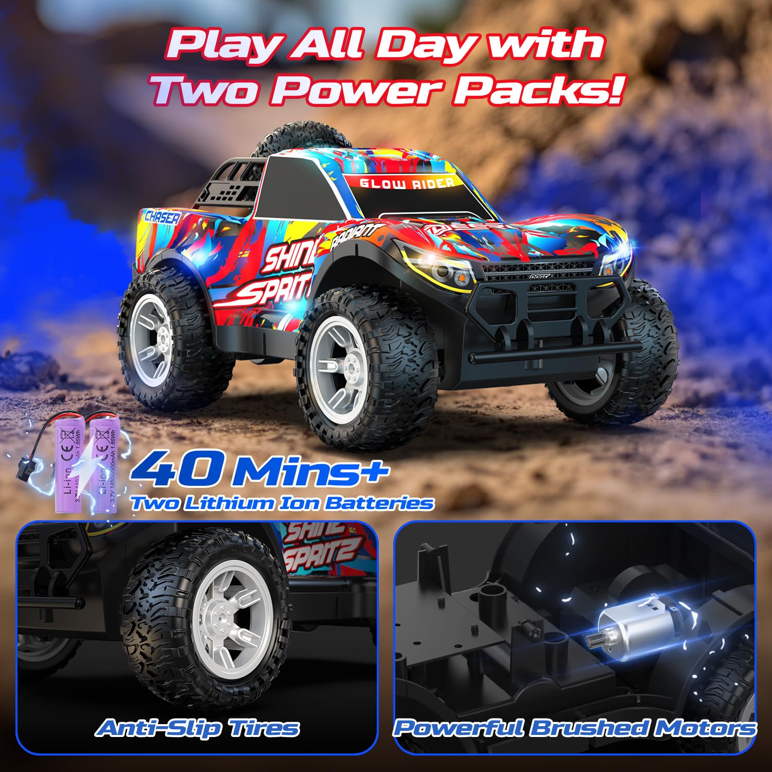 Foto 6 pulgar | Pulverizador Rc Truck Deerc Con Música Y Luces Led, 2,4 Ghz, 40 Minutos - Venta Internacional.