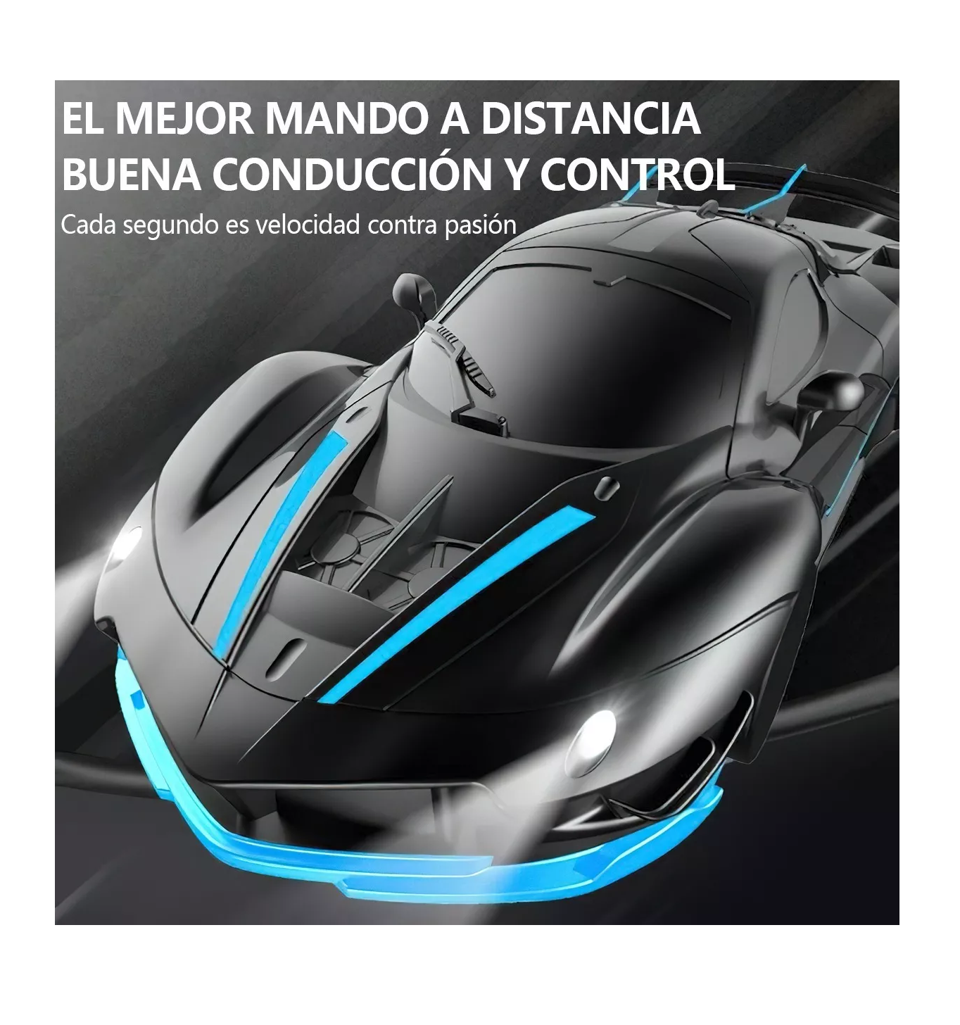 Foto 3 pulgar | Carro Control Remoto Recargable Negro