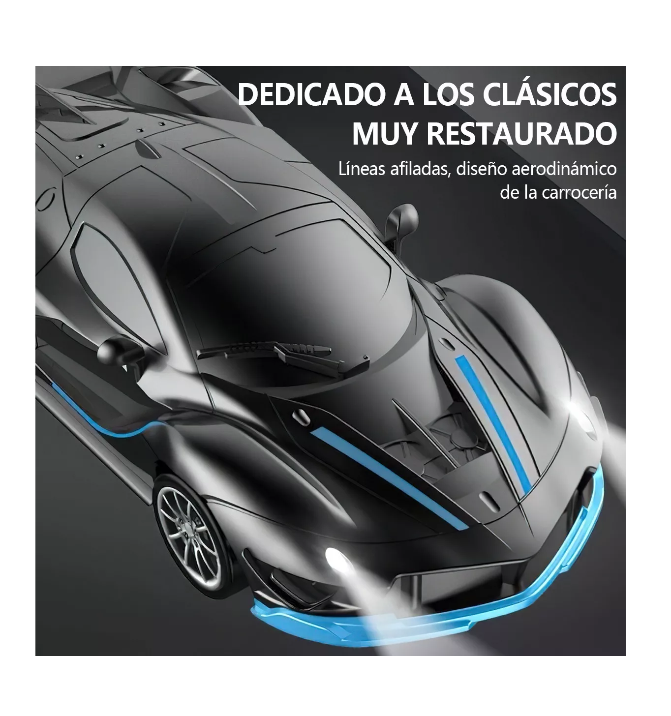 Foto 4 pulgar | Carro Control Remoto Recargable Negro