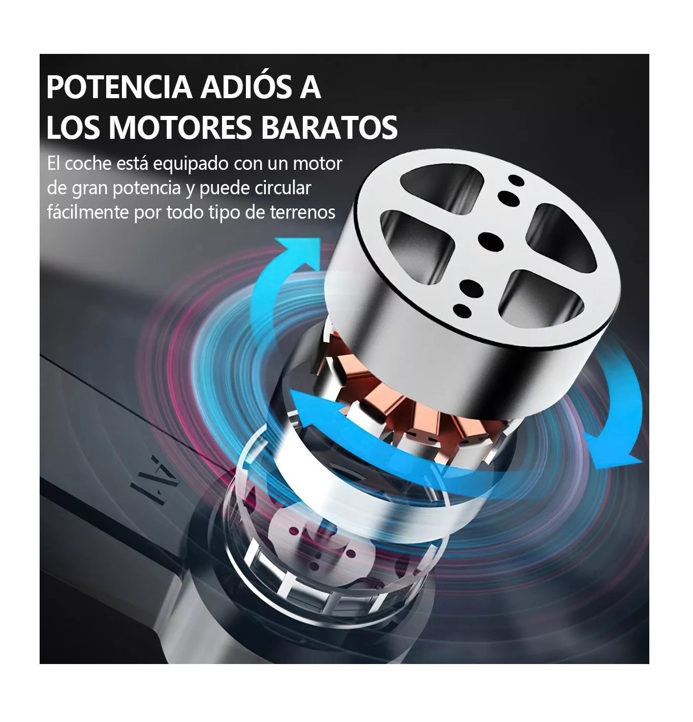 Foto 5 pulgar | Carro Control Remoto Recargable Negro