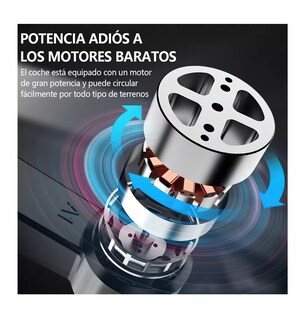 Foto 4 | Carro Control Remoto Recargable Negro