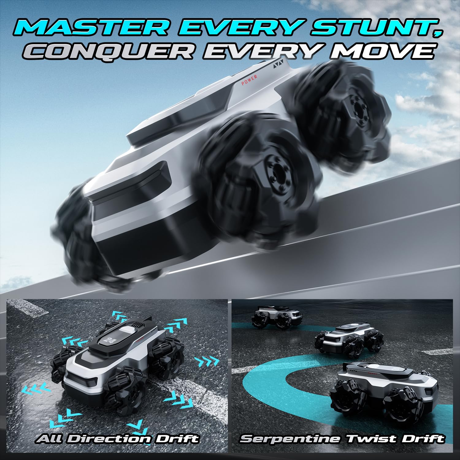 Foto 5 pulgar | Carro de Juguete Deerc Amphibious Mini 4wd Cybertruck - Venta Internacional