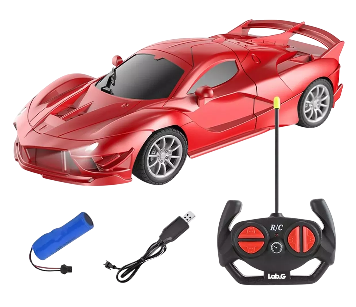 Carrito De Control Remoto Lab.g Recargable Rojo