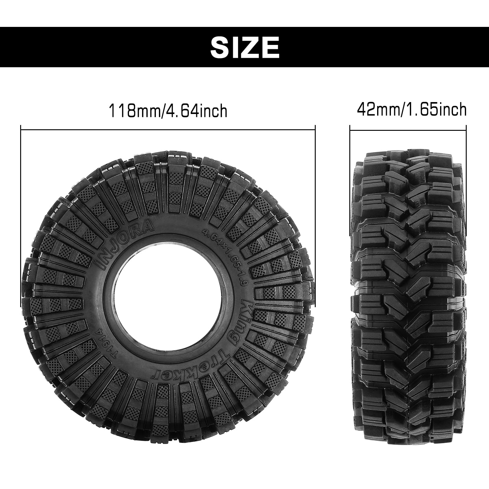 Foto 6 pulgar | Neumáticos Injora King Trekker 1.9 S5 Para Rc Crawler 1/10 - Venta Internacional.