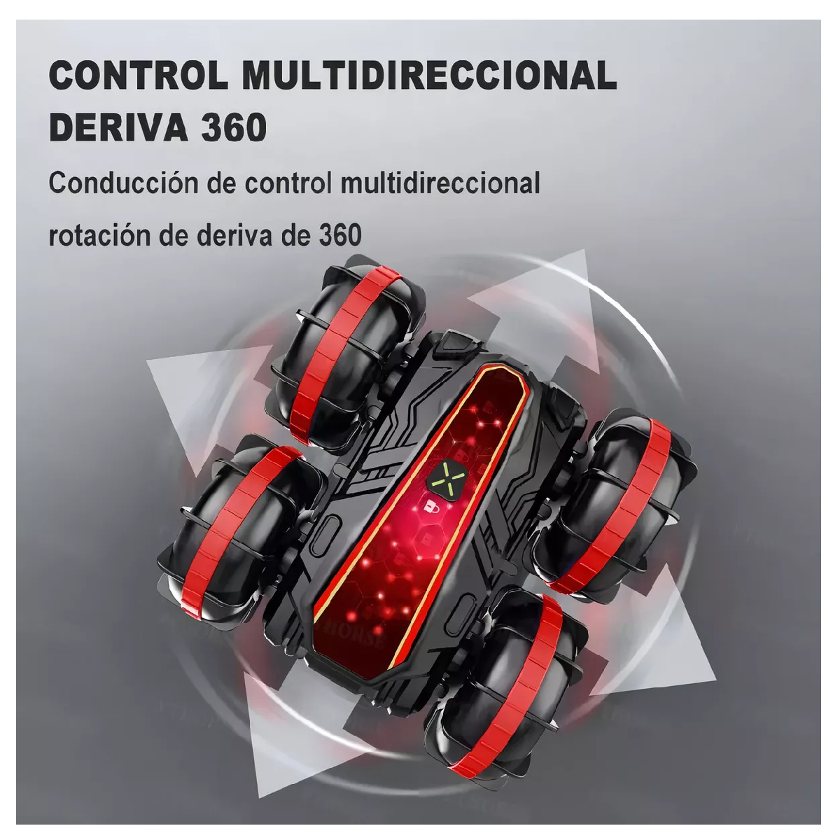 Foto 5 pulgar | Juguete Coche Anfibio Lab.g Rc-03j Con Doble Lado De Conducción 360° Color Rojo Pthorse