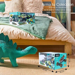 Foto 5 | Coche Recargable Jurassic World A Control Remoto Todas Las Direcciones Rgb