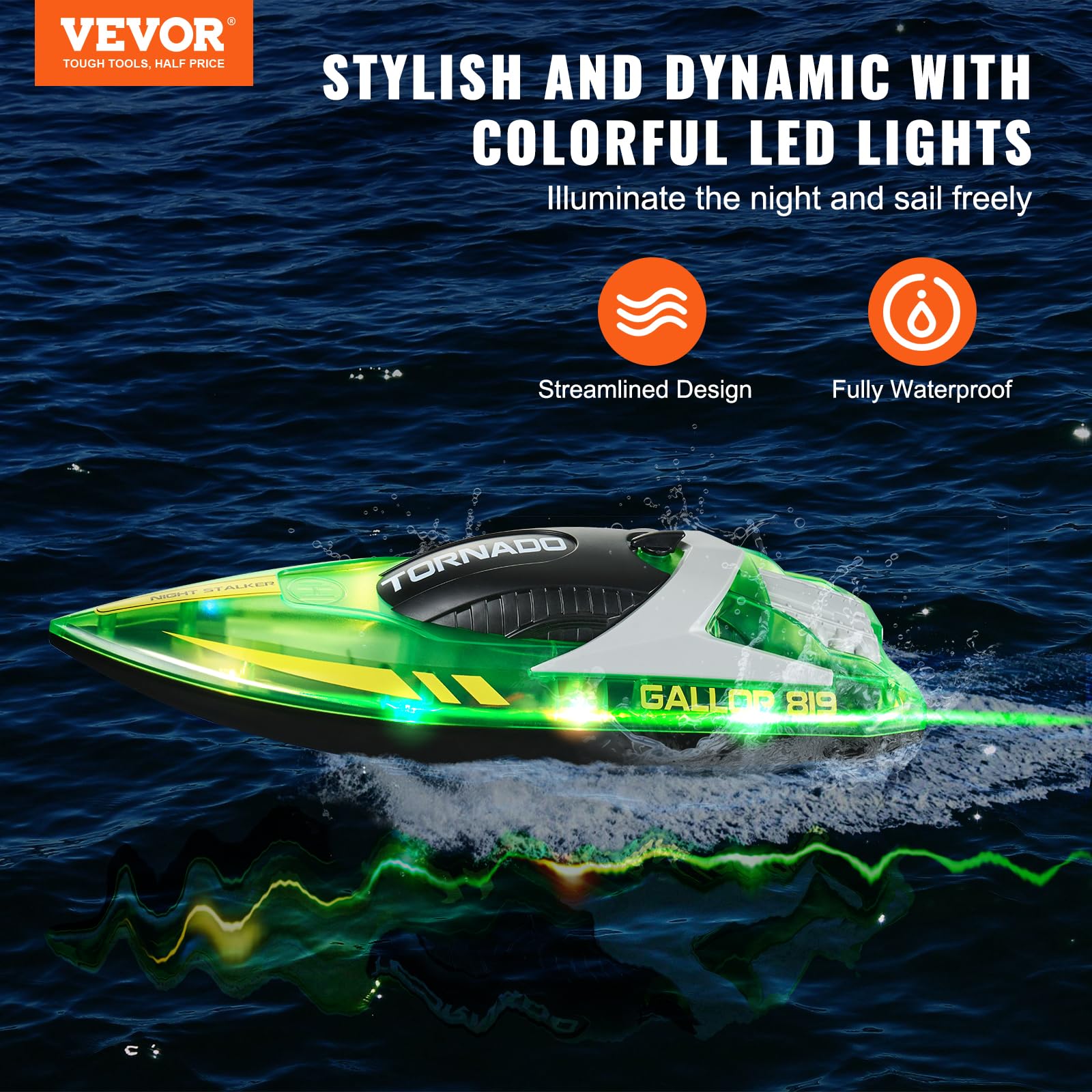Foto 3 pulgar | Rc Boat Vevor Para Niños, Barco A Control Remoto Para Piscinas Y Lagos - Venta Internacional.