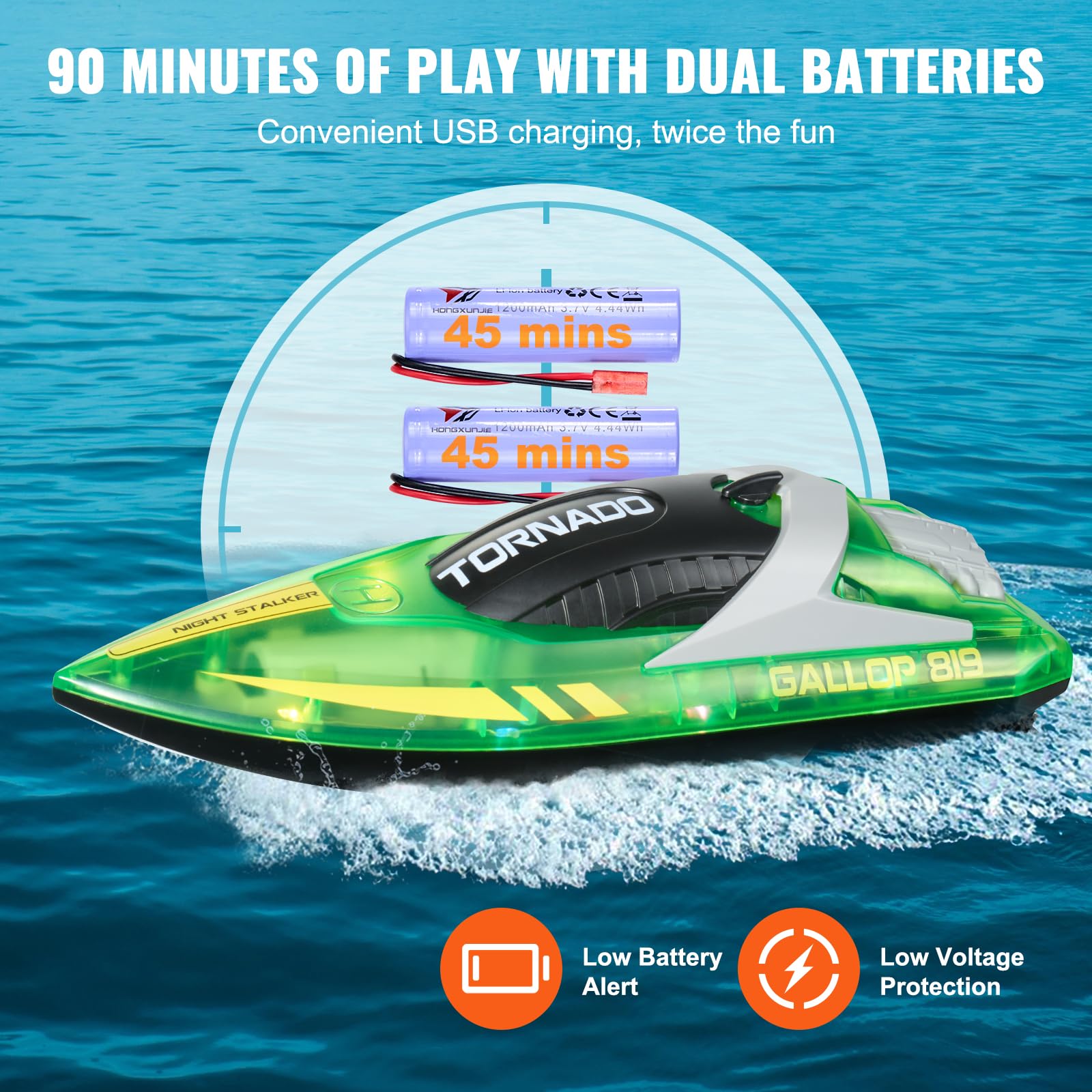 Foto 7 pulgar | Rc Boat Vevor Para Niños, Barco A Control Remoto Para Piscinas Y Lagos - Venta Internacional.