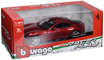 Foto 6 | Bburago De Metal Fundido A Presión 1:24 R&p Ferrari Roma Red - Venta Internacional.