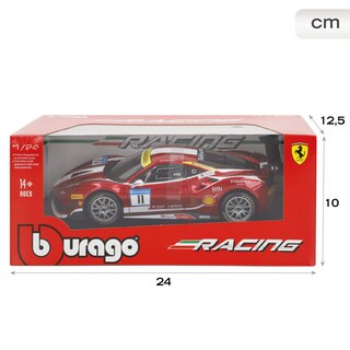 Foto 7 | Bburago 1:24 Racing 488 Challenge Red De Metal Fundido - Venta Internacional.